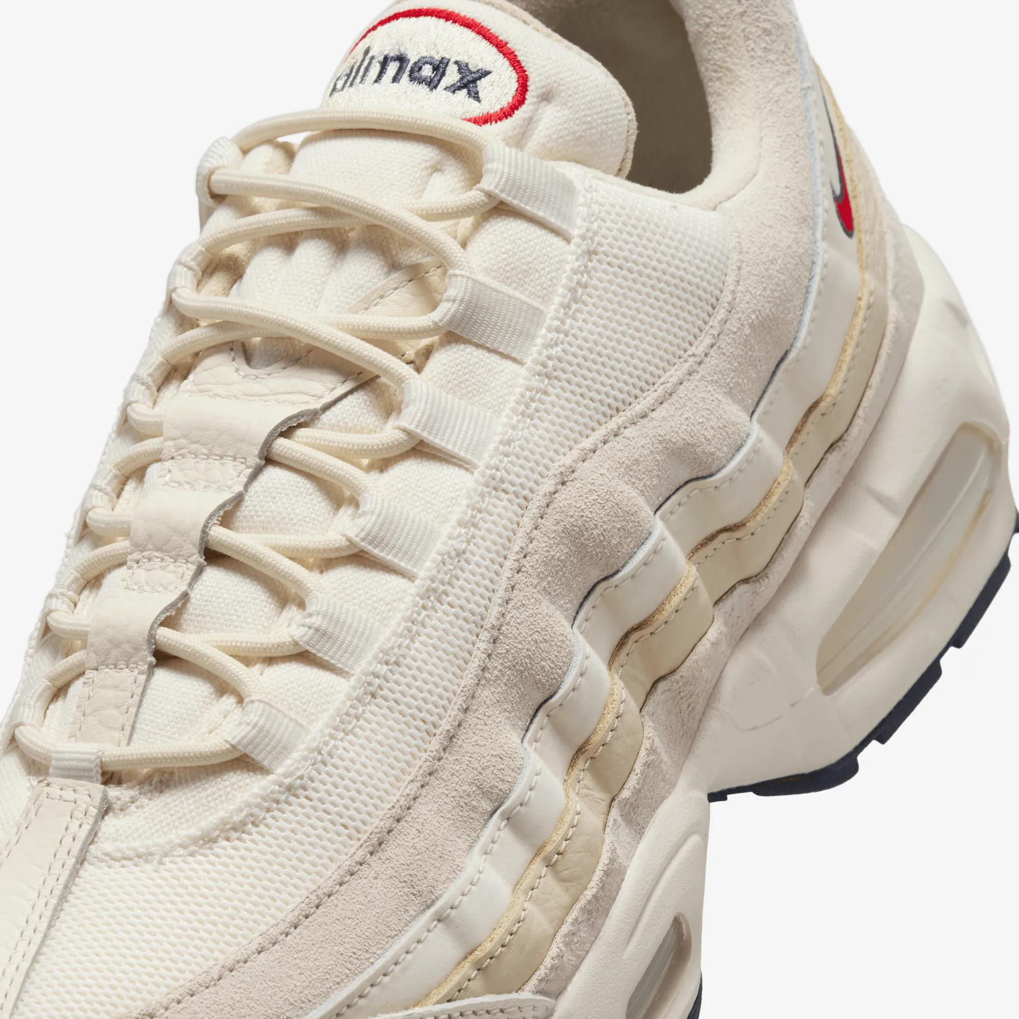 Clean Texture Unique ease Nike | AIR MAX 95 OG  { PALE IVORY/UNIVERSITY RED-LT KHAKI-SAIL
