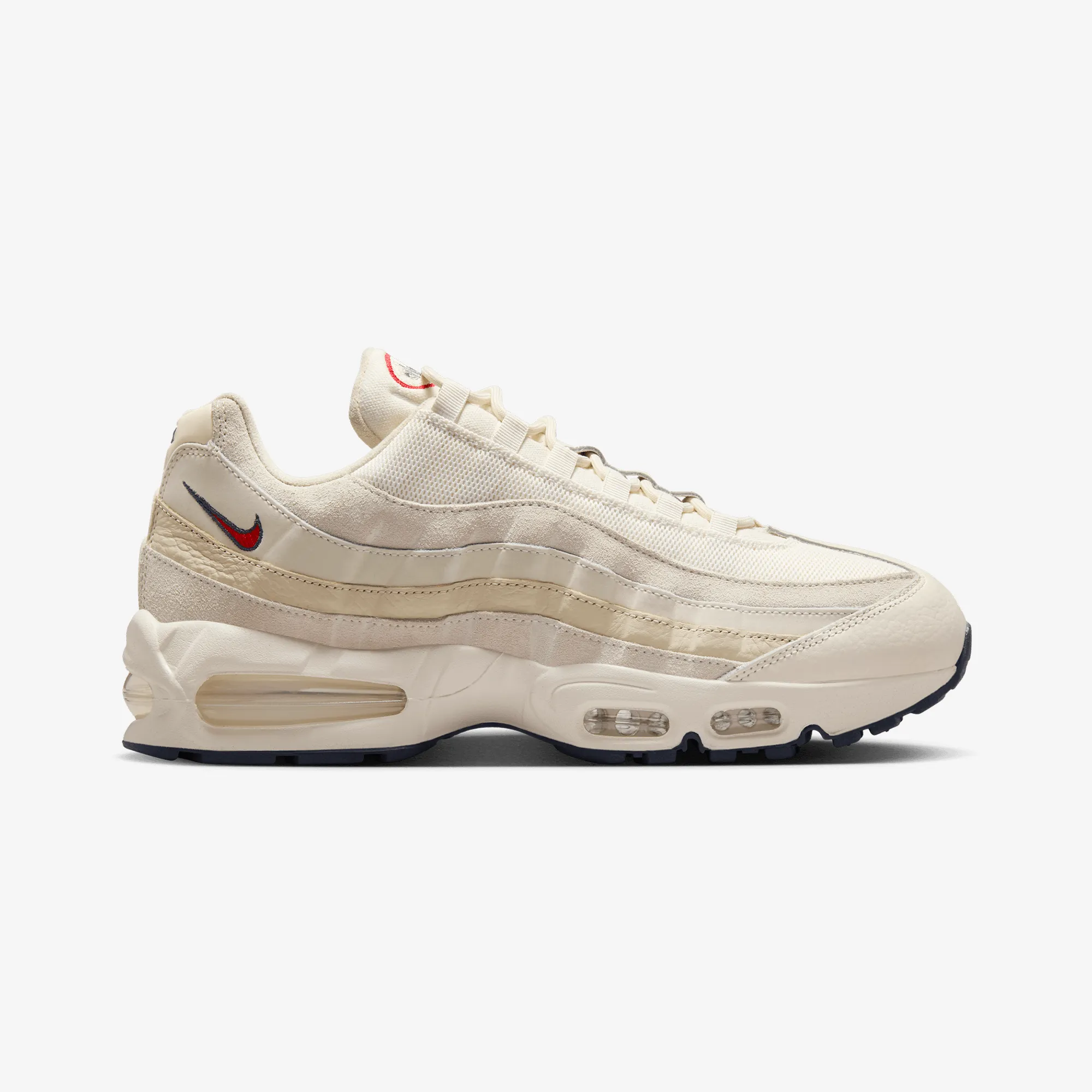 Nike | AIR MAX 95 OG  { PALE IVORY/UNIVERSITY RED-LT KHAKI-SAIL Casual Utility