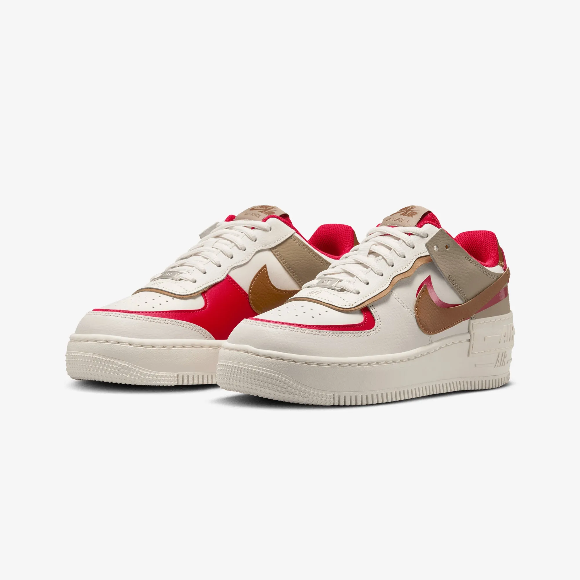 Recycled Synthetic Upper Sleek Outline NIKE | AIR FORCE 1 '07 NEXT NATURE { SAIL/CANYON PINK