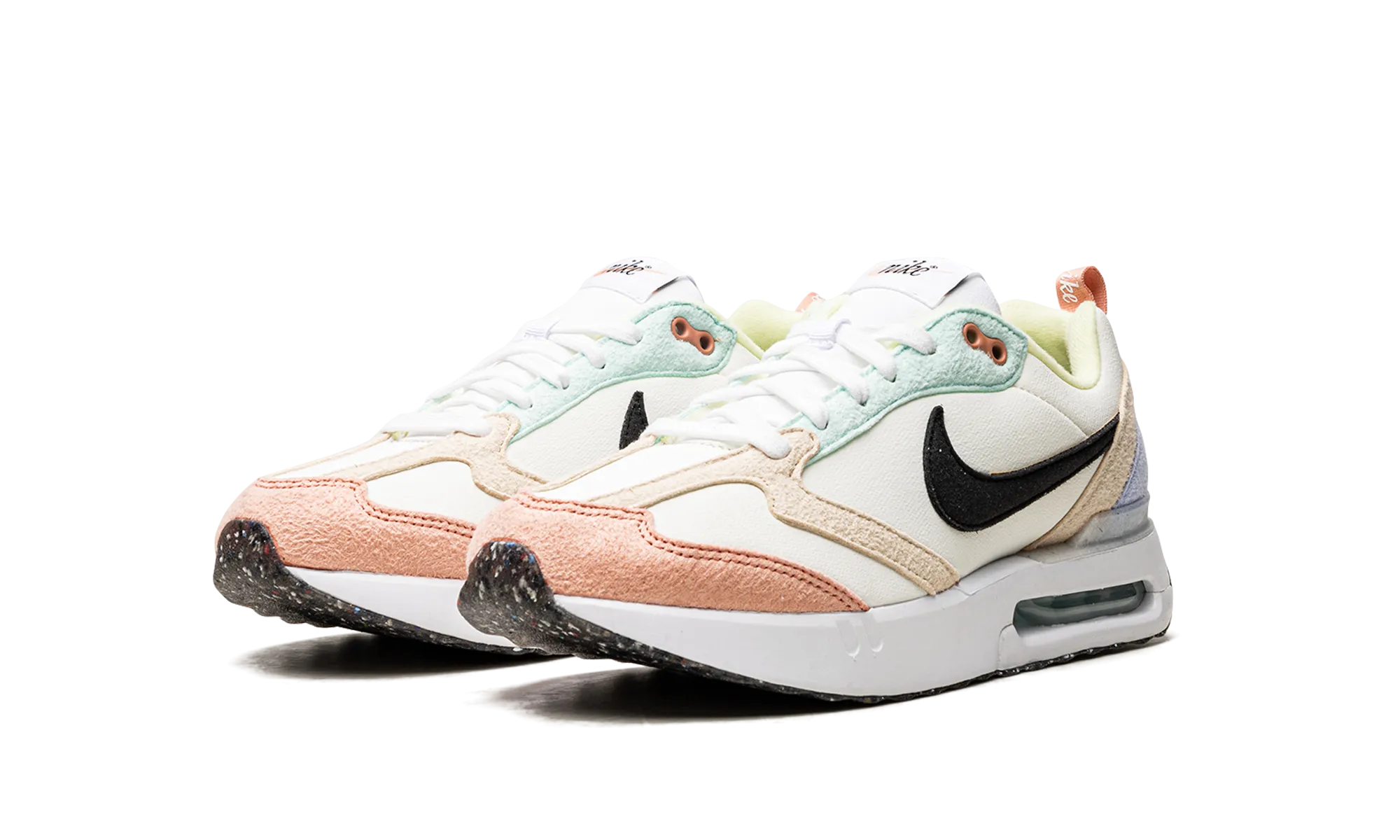 Air Max Dawn GS "Sail Light Madder Root" striped running option hook - and - loop shoes