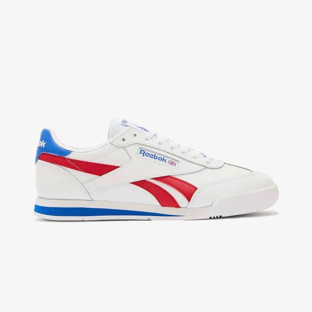 Reebok | CAMPIO XT { WHITE/BLUE Slip Resistant All Weather Pearl Shine
