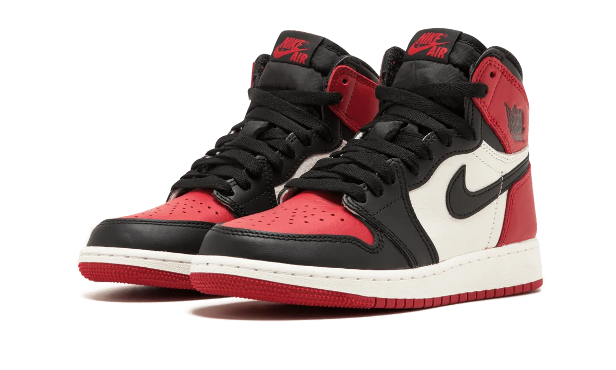Air Jordan 1 Retro High OG GS "Bred Toe" Durable Stitching AdjustableFit