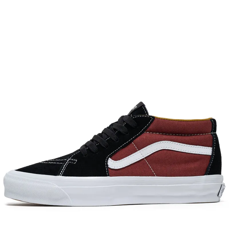 Neutral Colorways Freedom Steps Vans Sk8-Mid Reissue 83 LX - Black/Russet Maroon