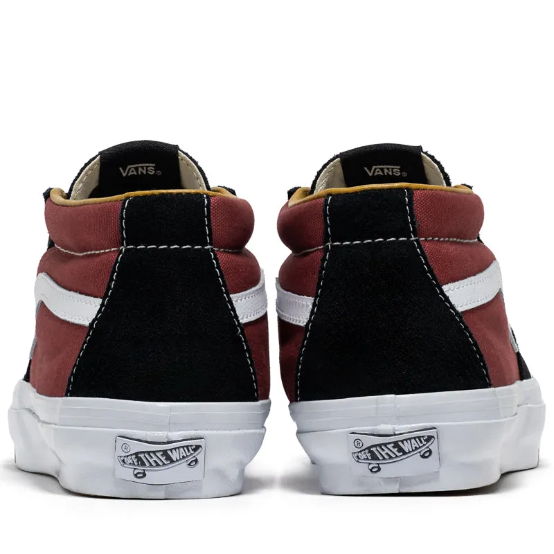 Vans Sk8-Mid Reissue 83 LX - Black/Russet Maroon Unique grip