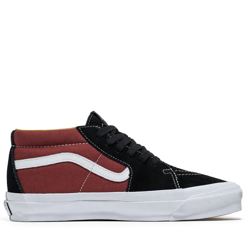 Vans Sk8-Mid Reissue 83 LX - Black/Russet Maroon Neutral Colorway Casual