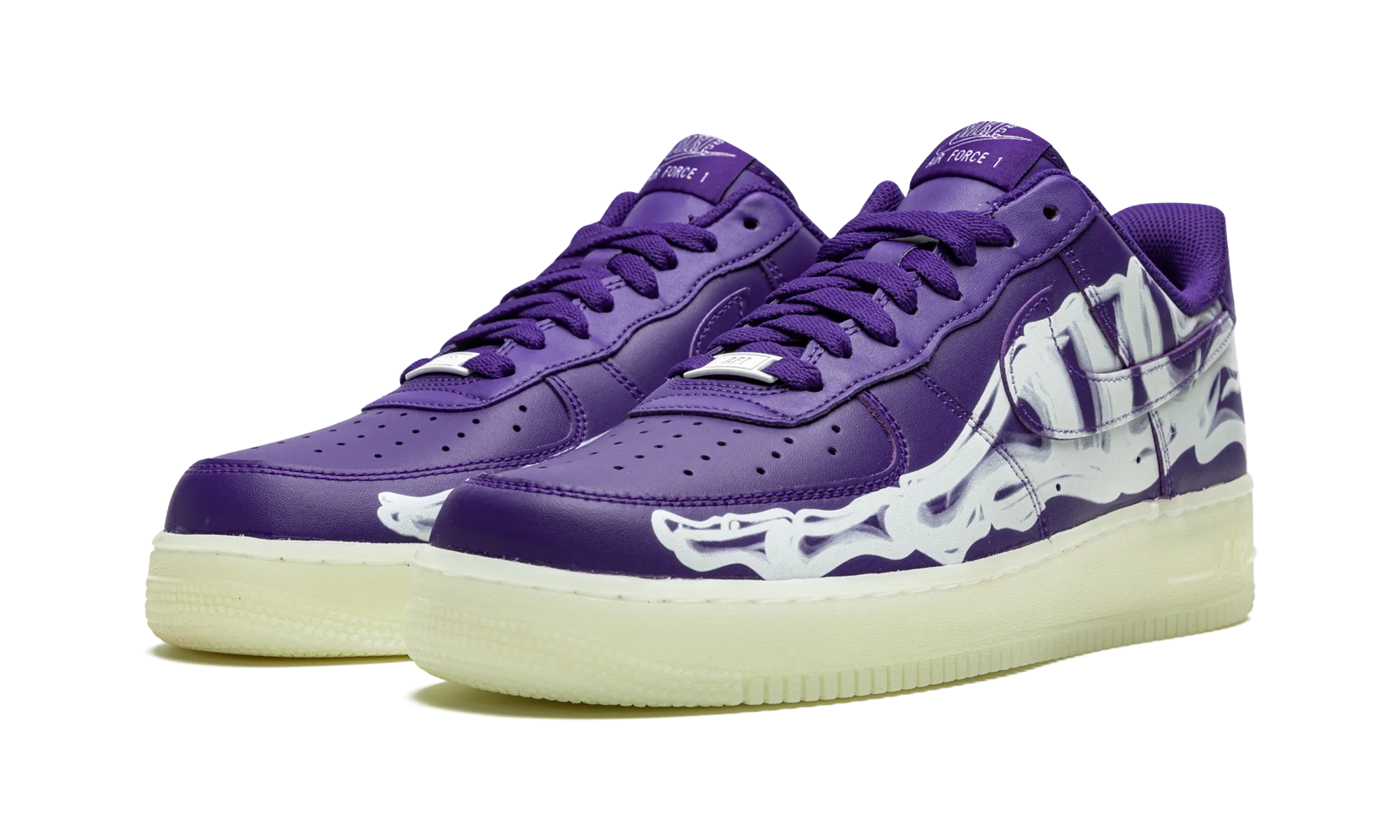 Classic Style Air Force 1 Low '07 QS "Purple Skeleton Halloween"