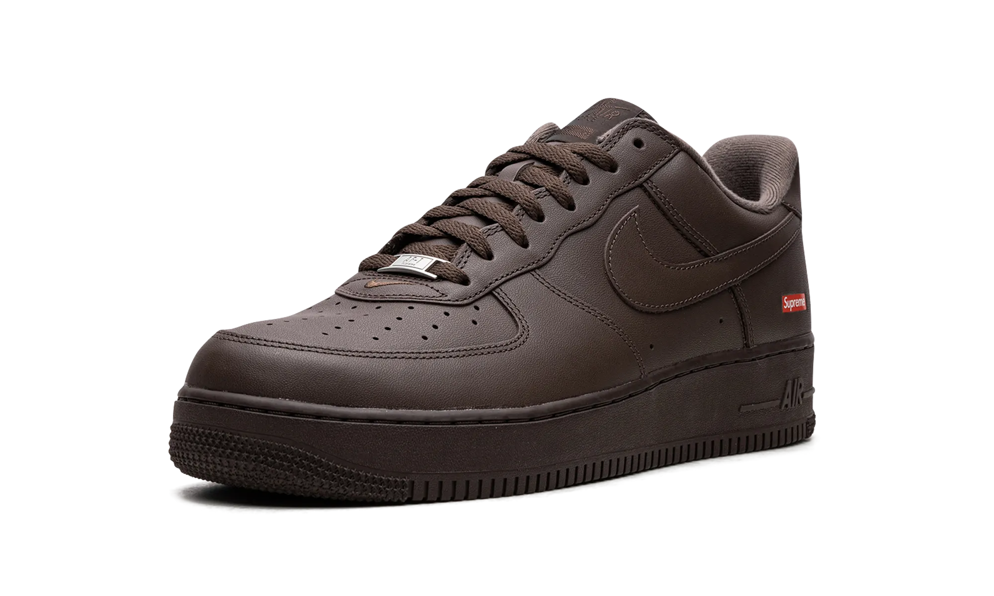 Air Force 1 "Supreme - Mini Box Logo Brown" Lace Stability Secure Style