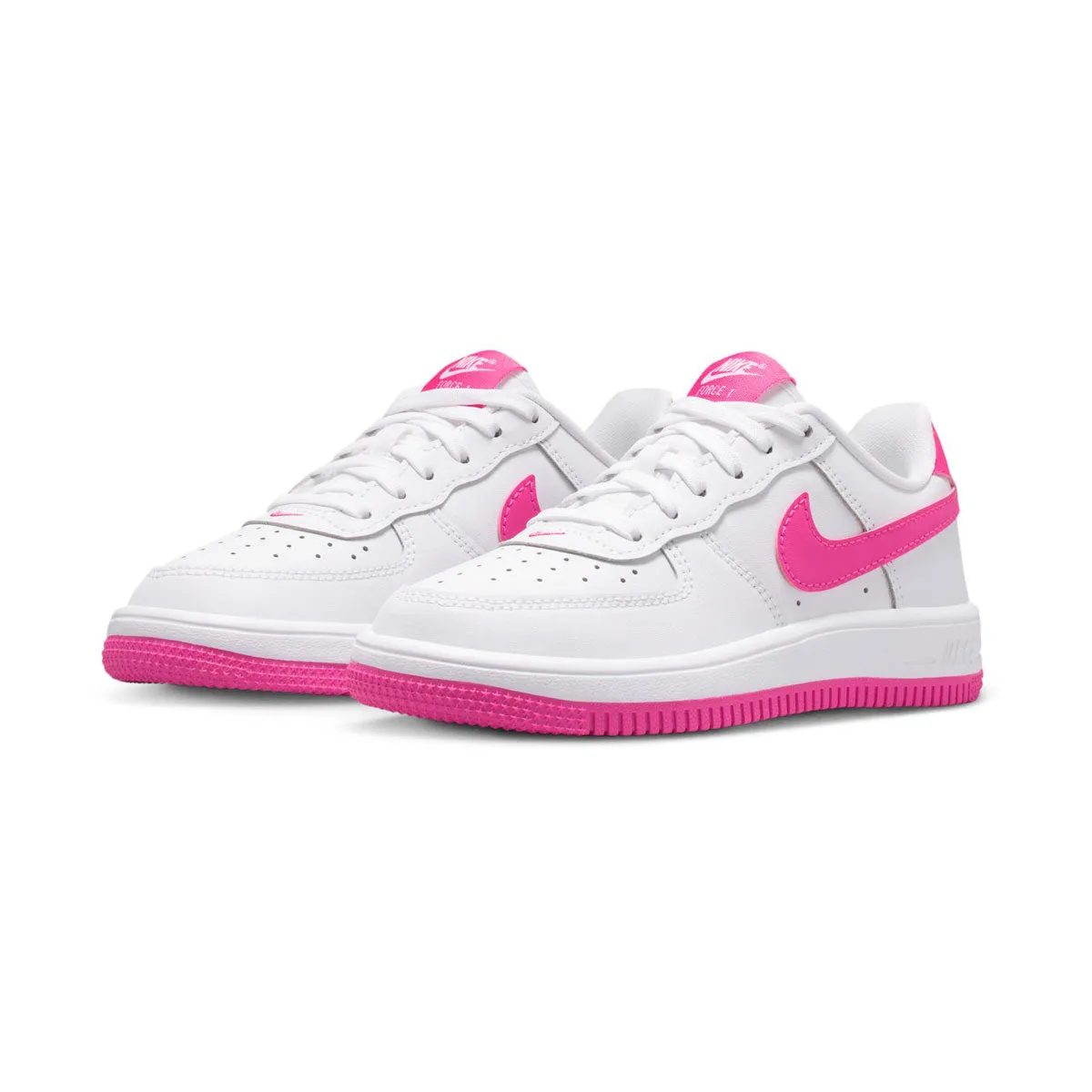 Multi-Functional Walk Routine Nike Force 1 Low 'White Laser Fuchsia' Little Kids' Shoes