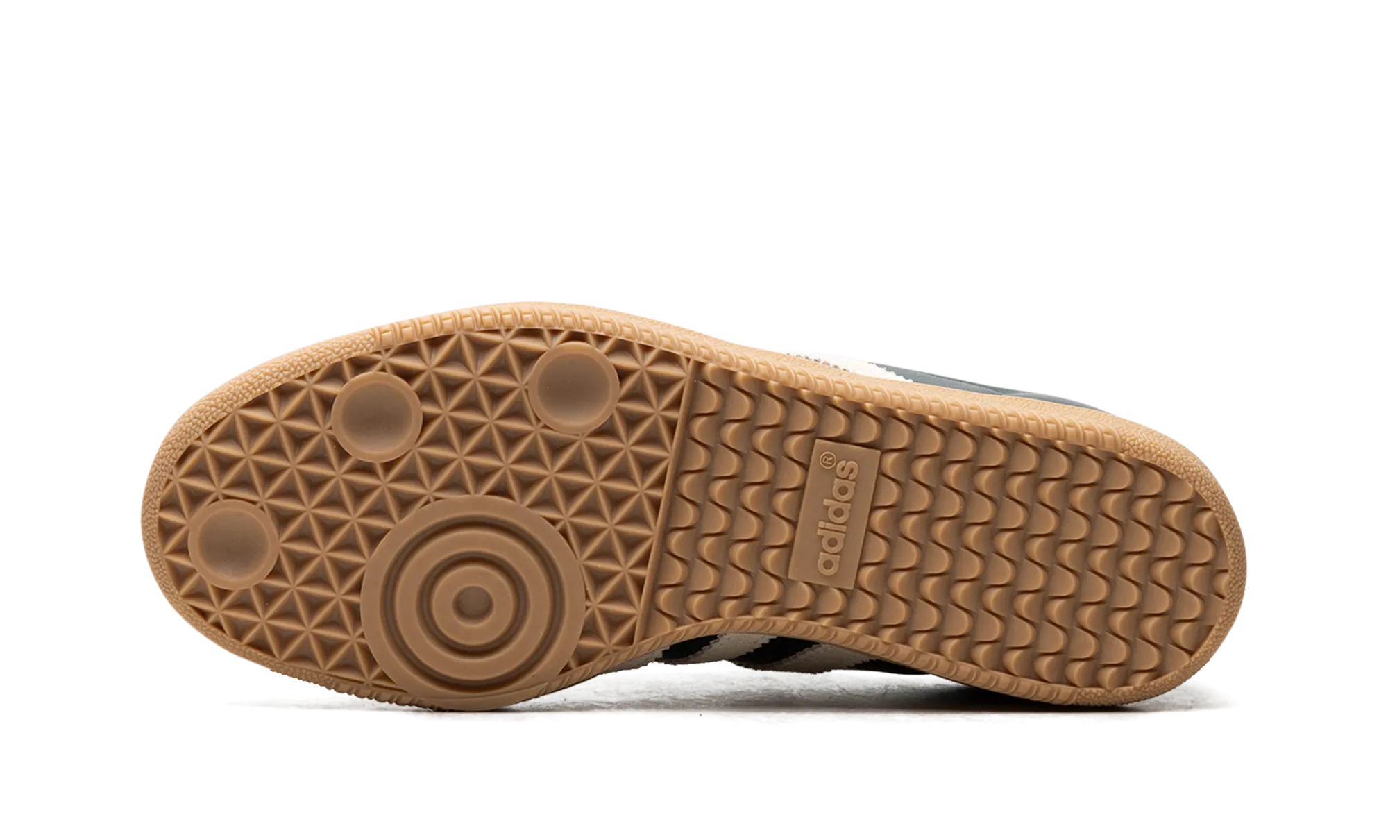 Flat Design Harbor Stroll Samba OG "Shadow Green Cream White Gold Metallic"