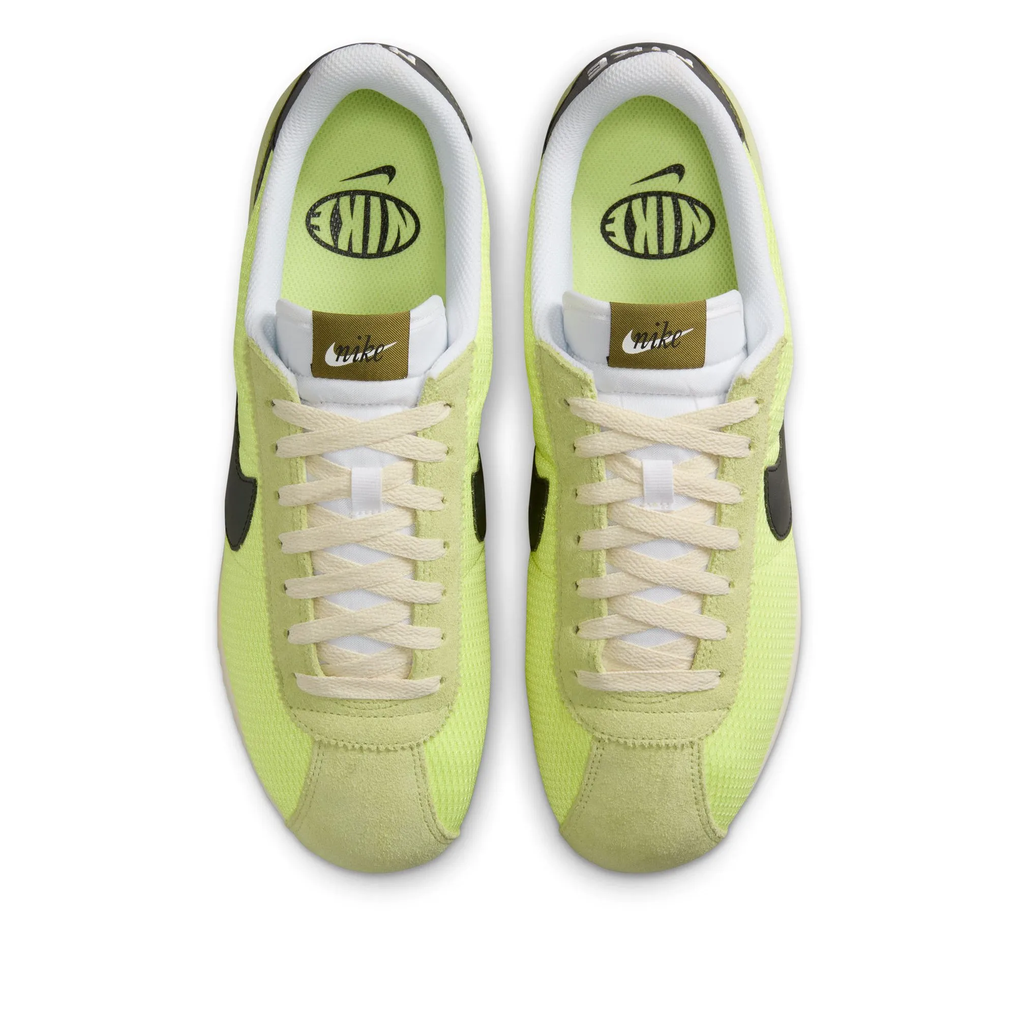 Nike Cortez Textile - Light Lemon Twist/Black All-Day Ease Breathable Feel