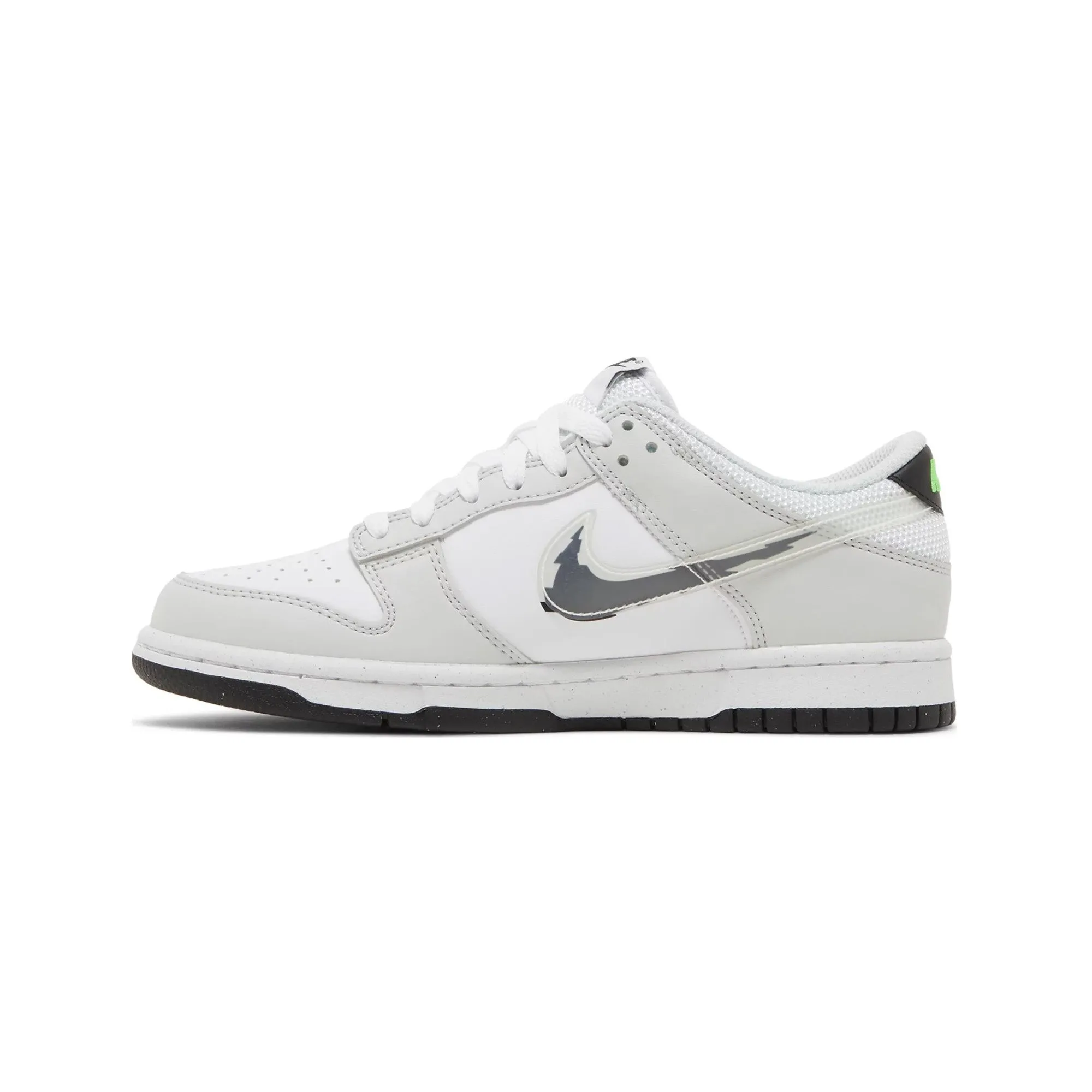 Power Motion Smooth Texture Nike Dunk Low 'Glitch Swoosh' GS (2022)