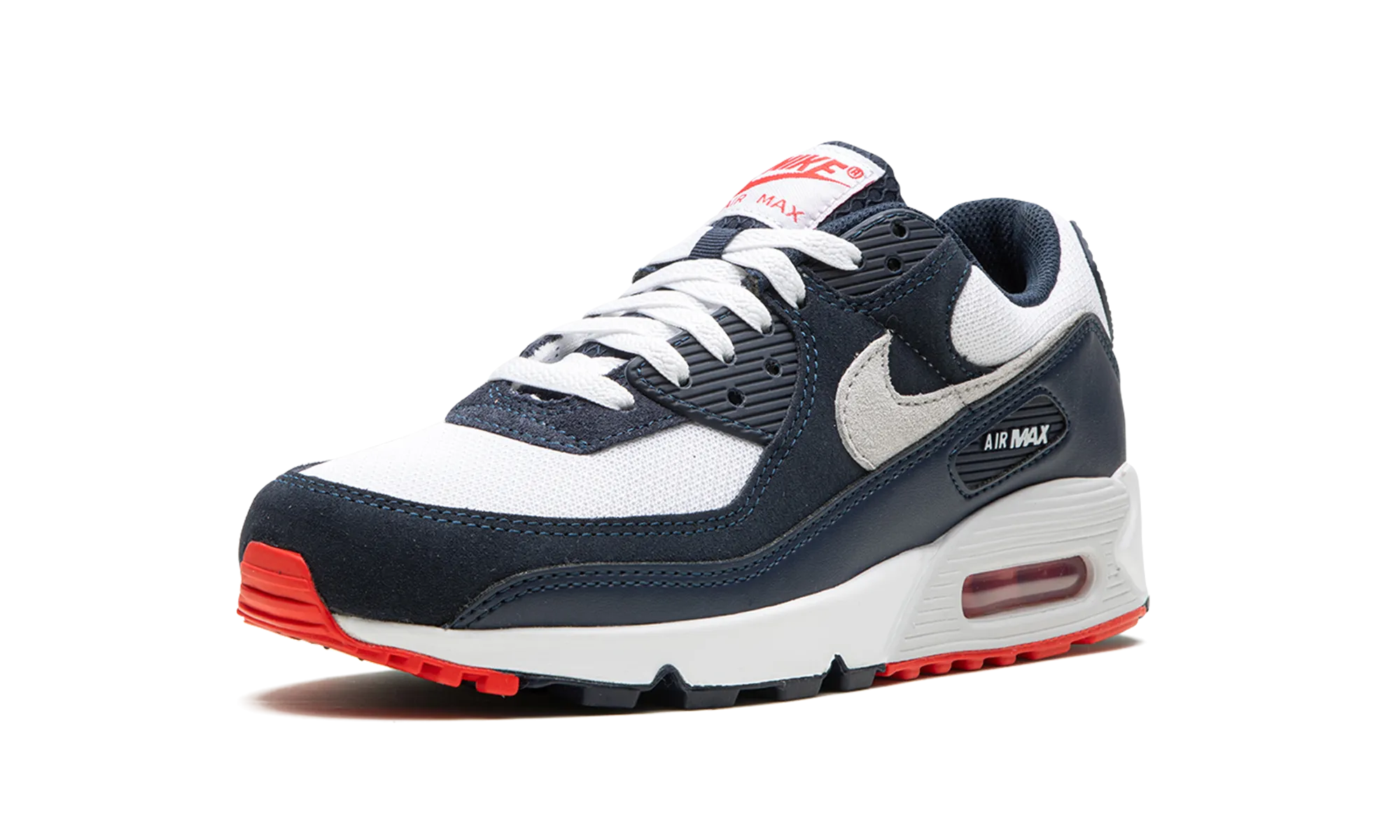 Air Max 90 "Navy / Crimson" basketball - court running shoes Comfortable Outsole