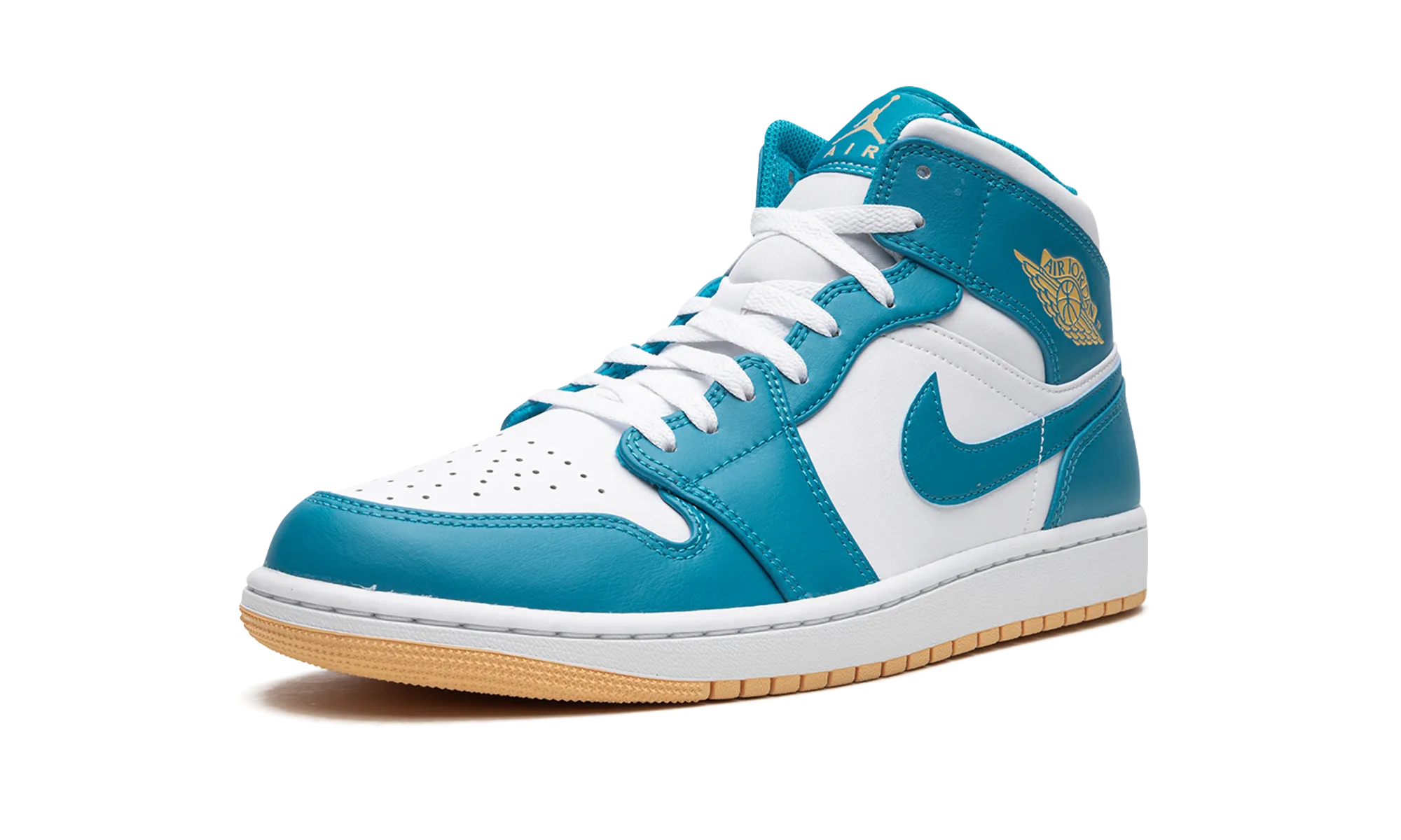 Air Jordan 1 Mid "Aquatone" Secure Lace System Easy On And Off