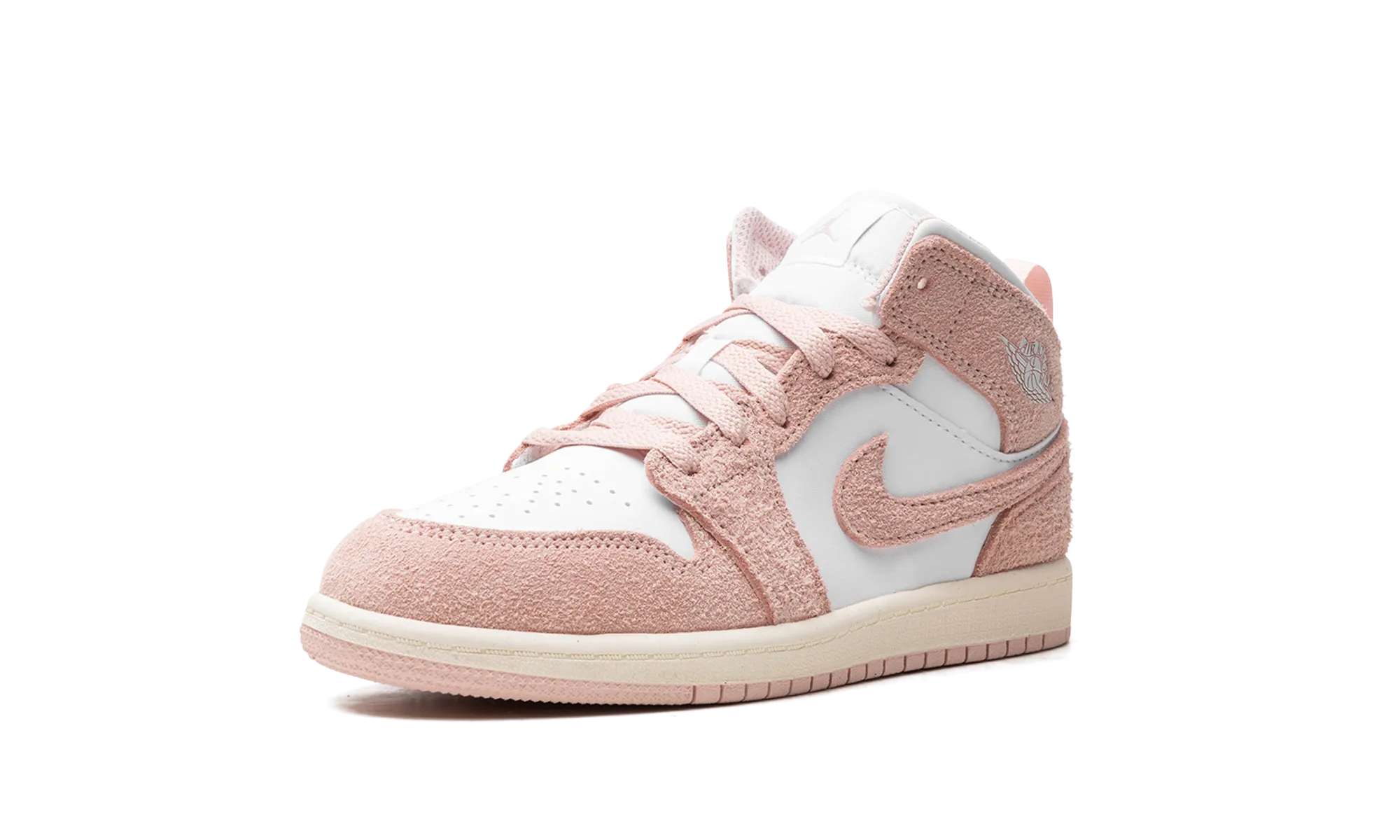 AIR JORDAN 1 MID PS "Legend Pink" Layered Cushioning System Breathable lining fabric