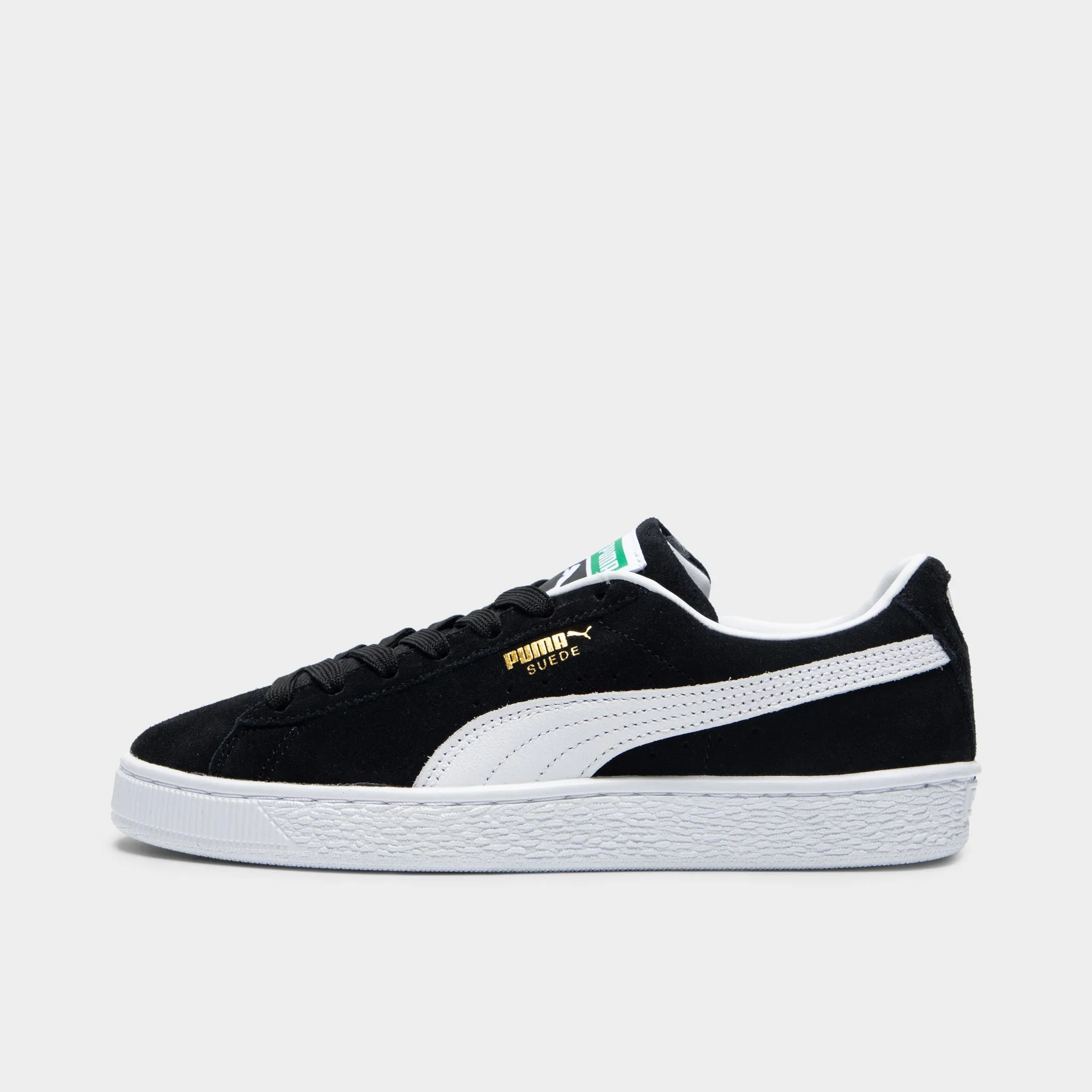 PUMA Women's Suede Classic XXI Black / White Cushion Touch Home Style
