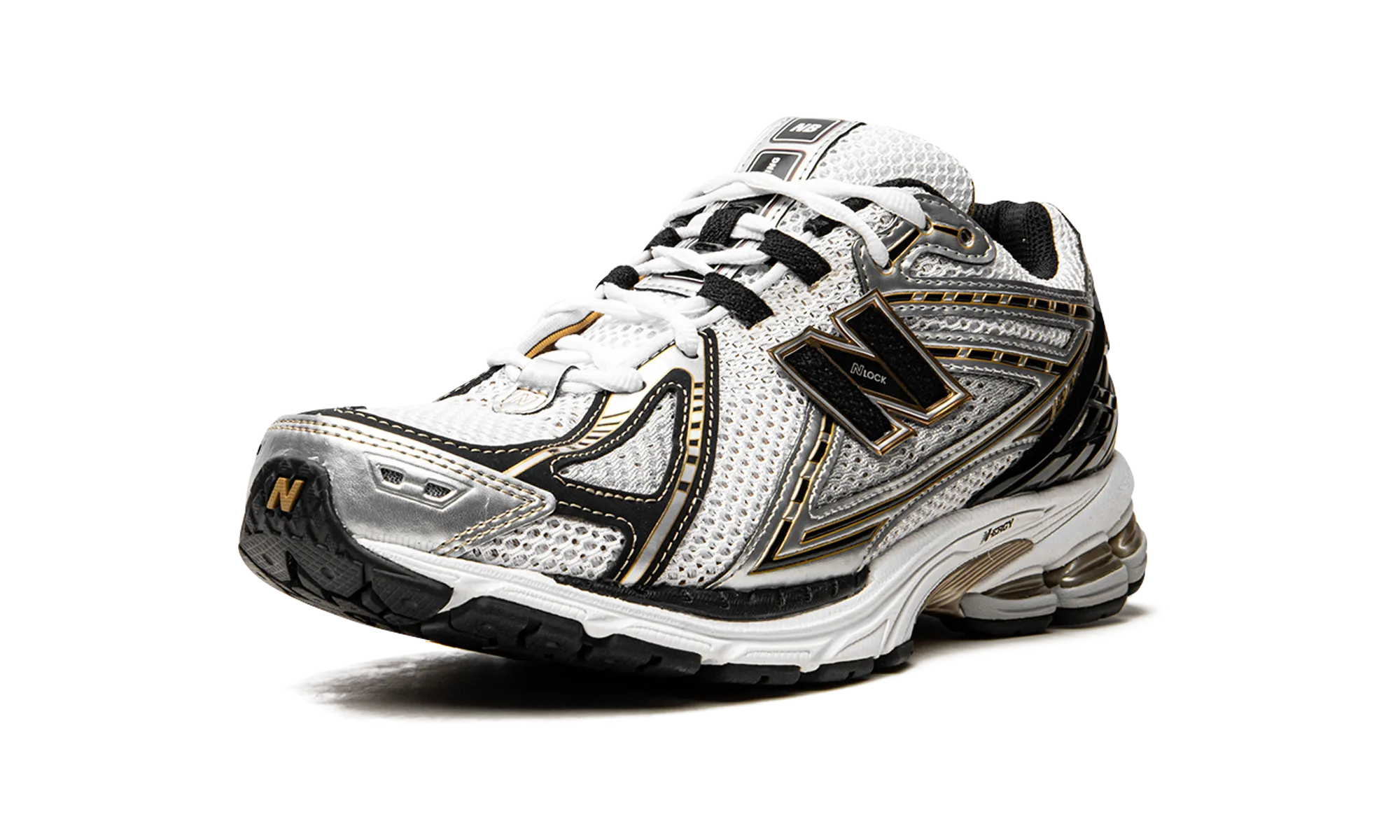 running with a safety light Asics FlyteFoam 1906R "White / Gold"