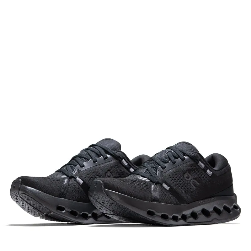 Women's On Cloudsurfer 2 - Black/Black Abrasion Resistant Sole Perforated Airflow Zones