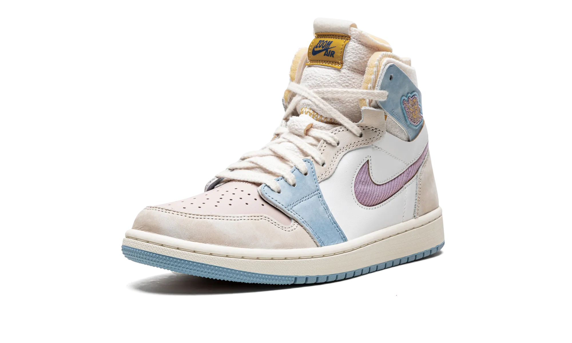 AIR JORDAN 1 ZOOM AIR CMFT WMNS "Pink Oxford" Comfortable Sole Molded Heel Counter