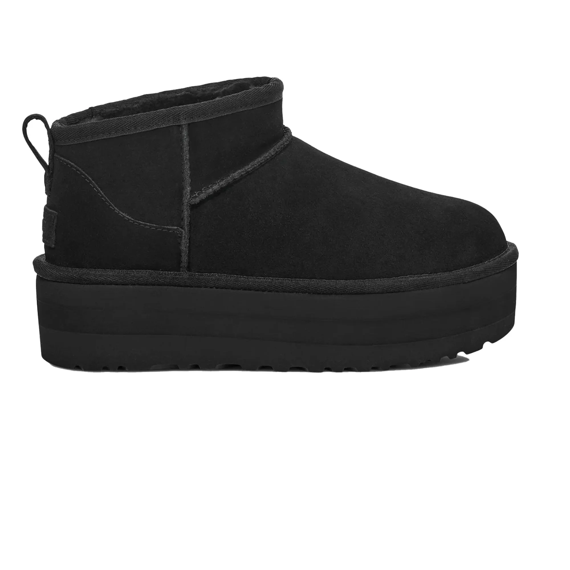 Comfortable Midsole Chill Vibes UGG Classic Ultra Mini Platform Boot 'Black' Women's (2025)
