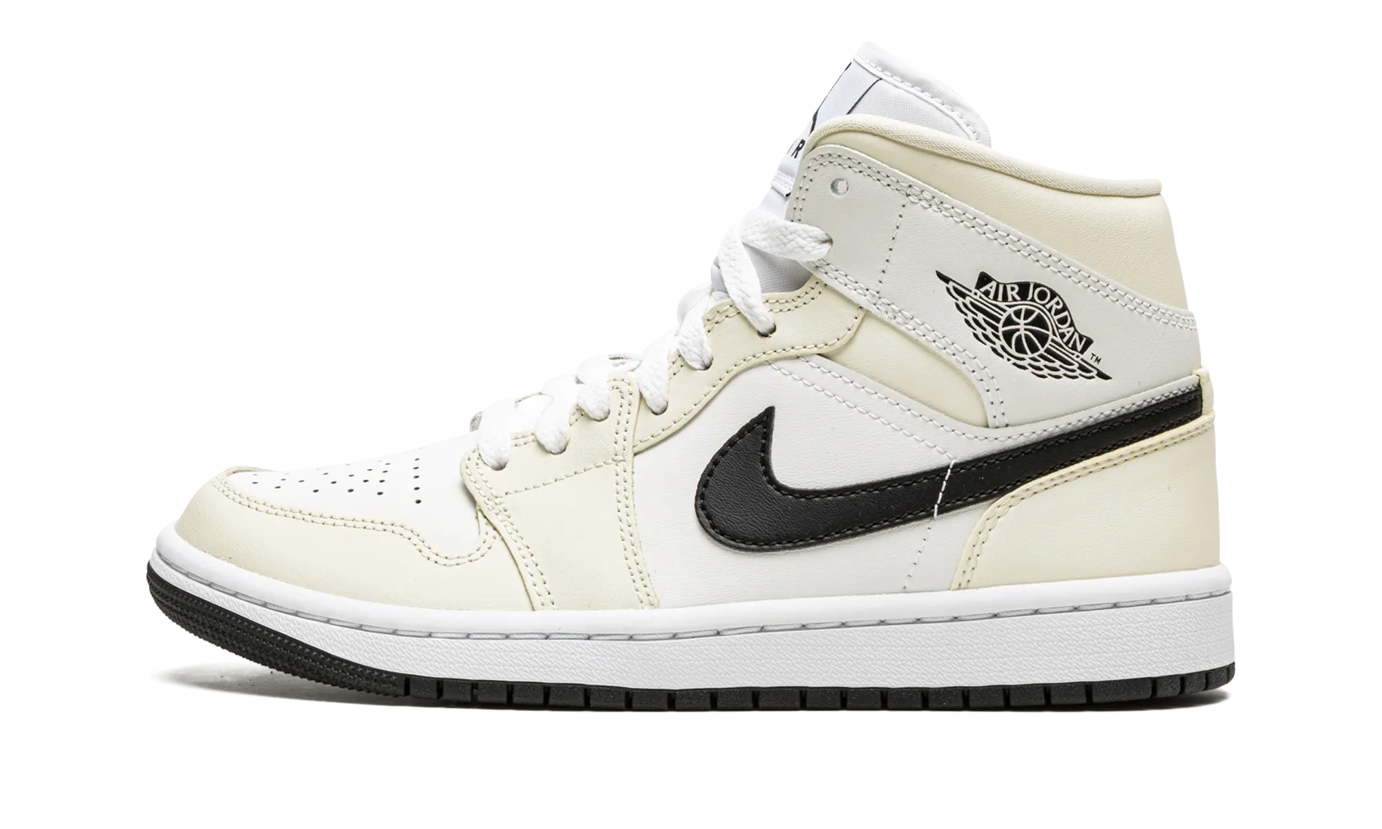 AIR JORDAN 1 MID WMNS "Coconut Milk" Comfort Fit Upper Quick Movement