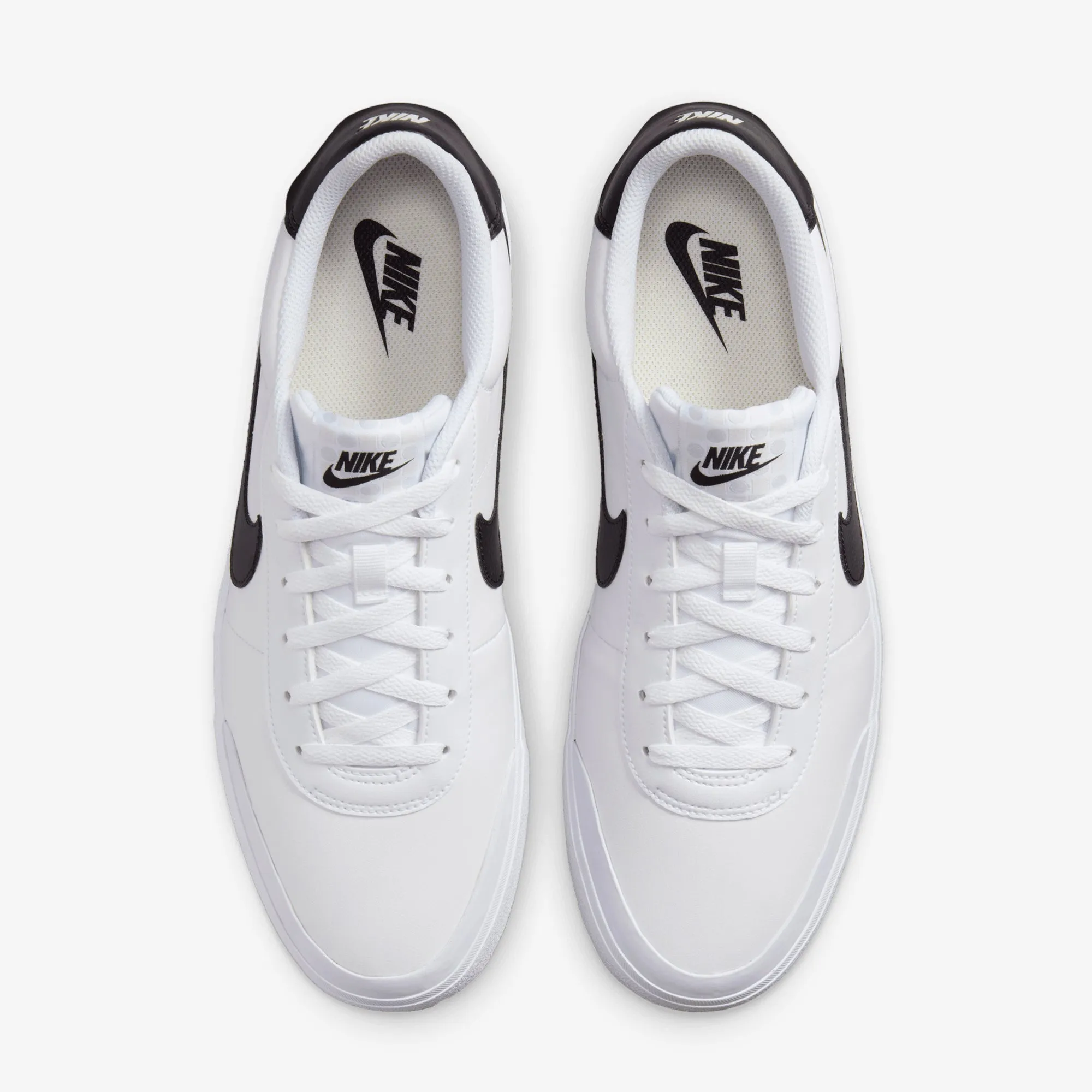 Aerodynamic Form Lace Up Closure Mechanism Nike | COURT SHOT { WHITE/BLACK