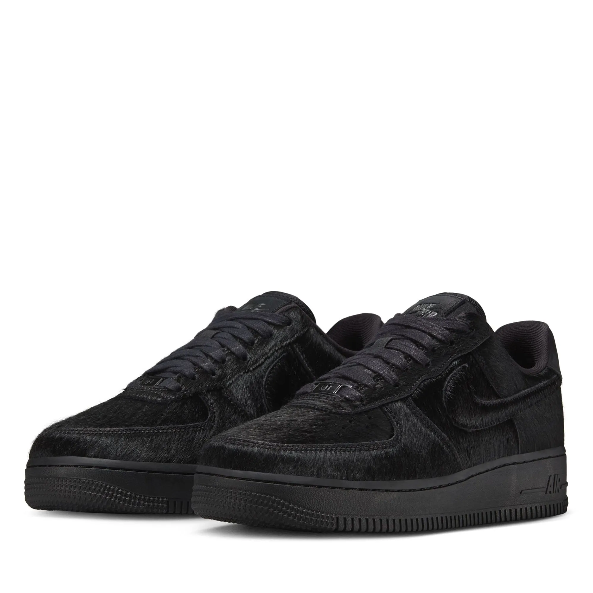 Thermal Molded Midsole Flexible sole construction Women's Nike Air Force 1 '07 'Pony Hair' - Black/Black