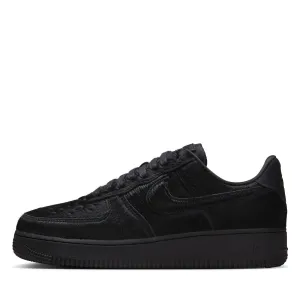 Women's Nike Air Force 1 '07 'Pony Hair' - Black/Black Foot Care Quick Lacing System