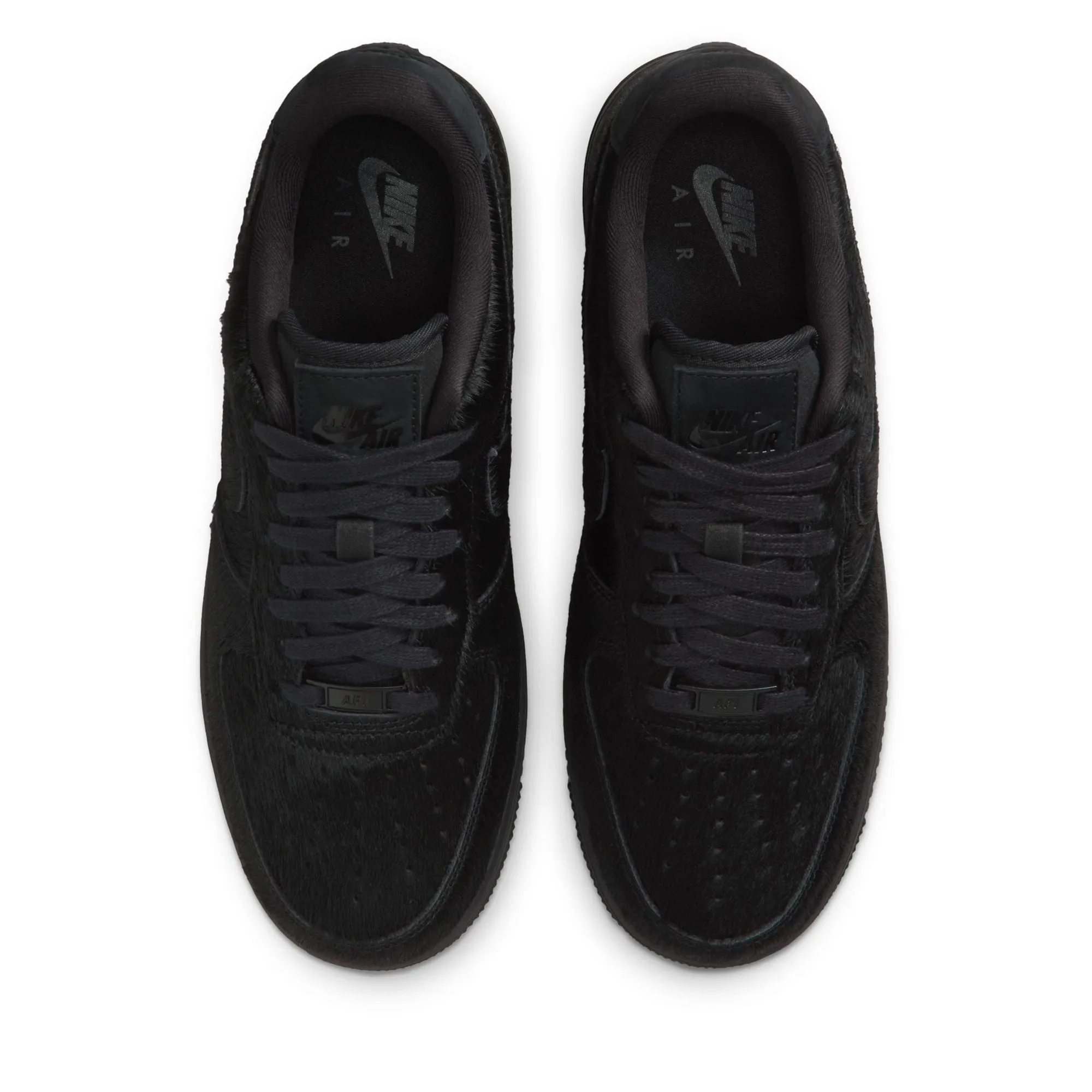 Secure lacing system Comfortable Insole Women's Nike Air Force 1 '07 'Pony Hair' - Black/Black