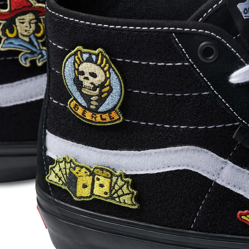 Vans Skate Sk8 Hi Decon - Elijah Berle Black/Black Toe Control Skate Step Ready