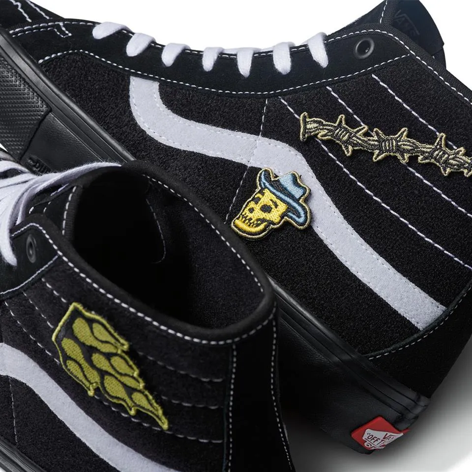 Quick Slide Breathable Design Vans Skate Sk8 Hi Decon - Elijah Berle Black/Black