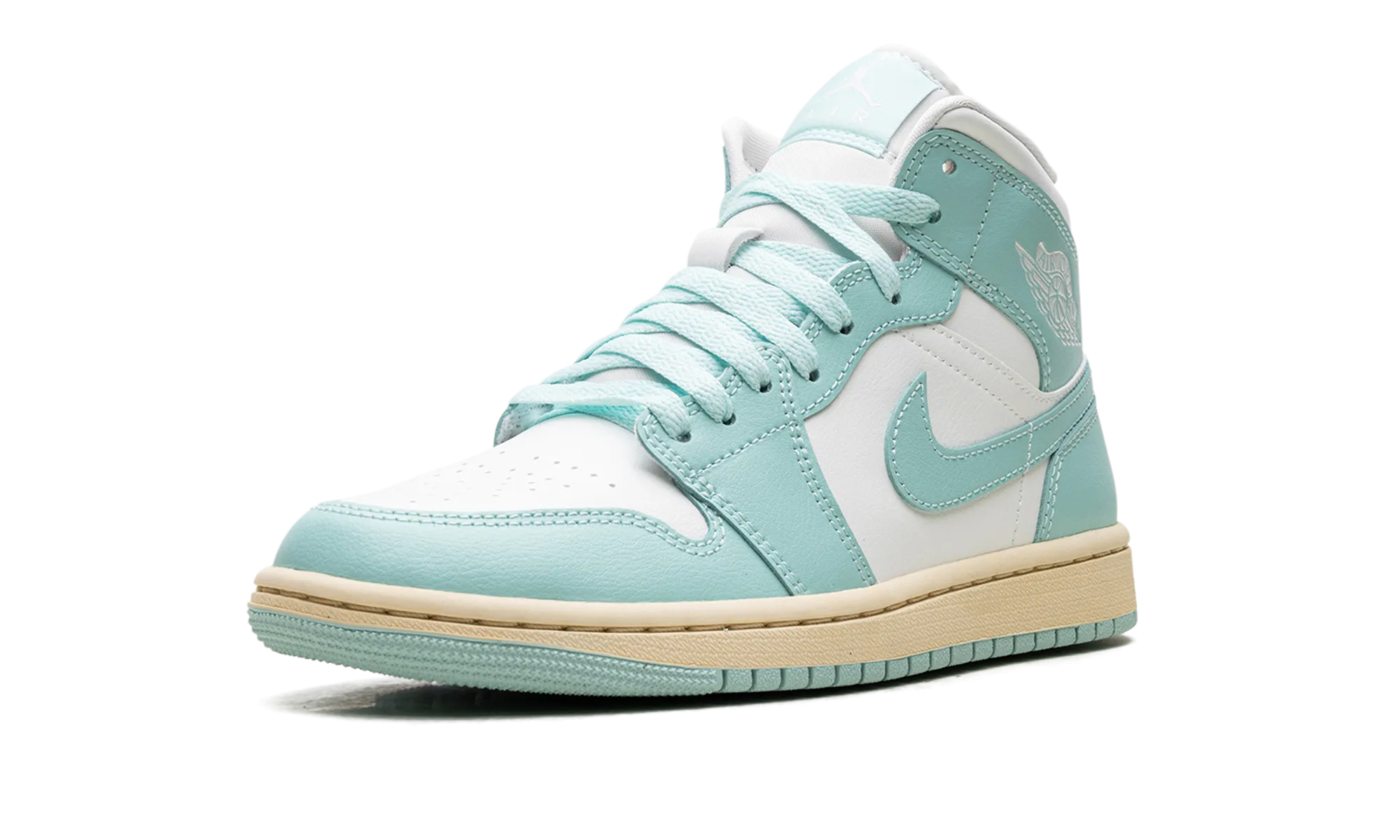 Knit Fabric Design Lightweight durability AIR JORDAN 1 MID WMNS "LIGHT DEW"