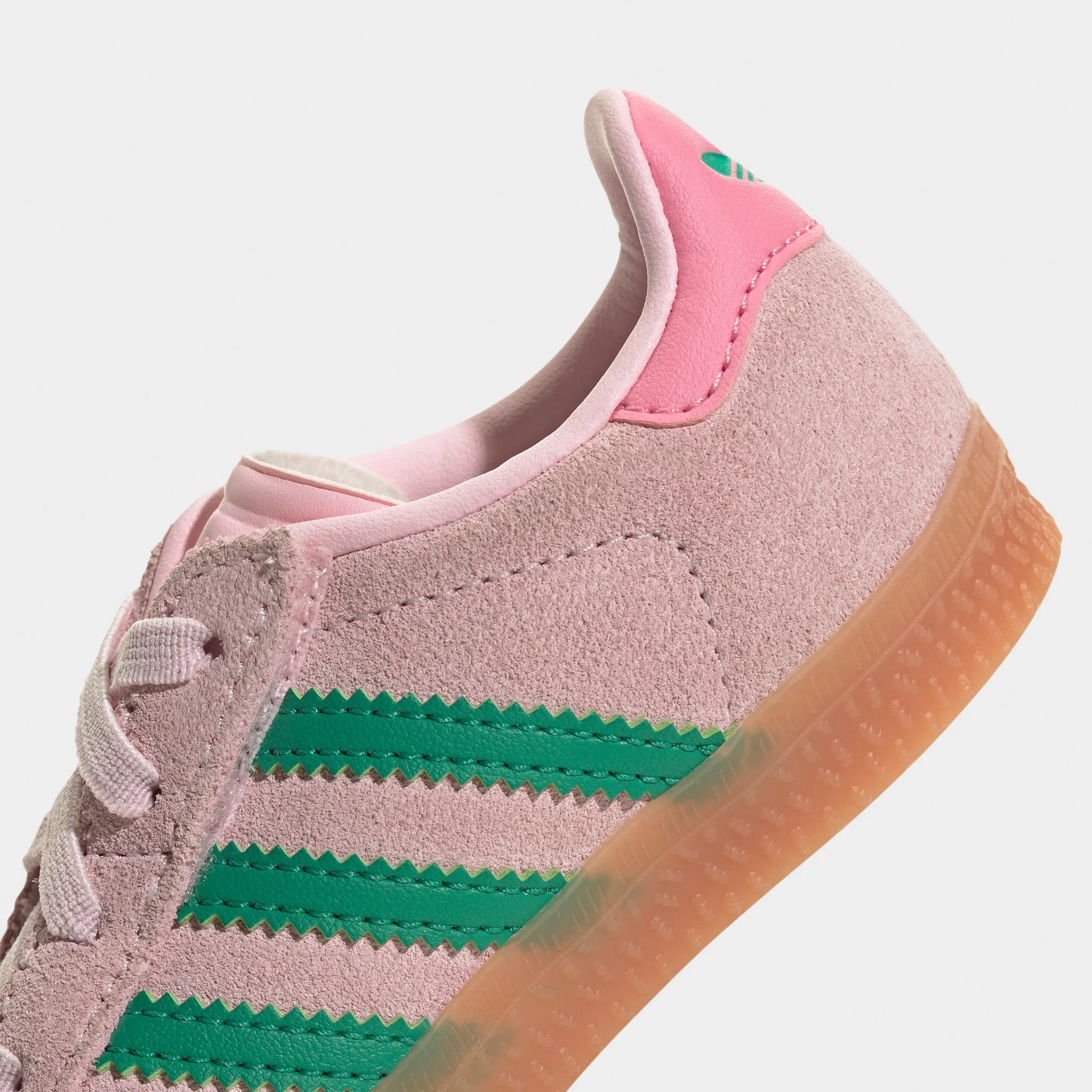 adidas Infants' Gazelle Pink / Green Comfortable Strapping