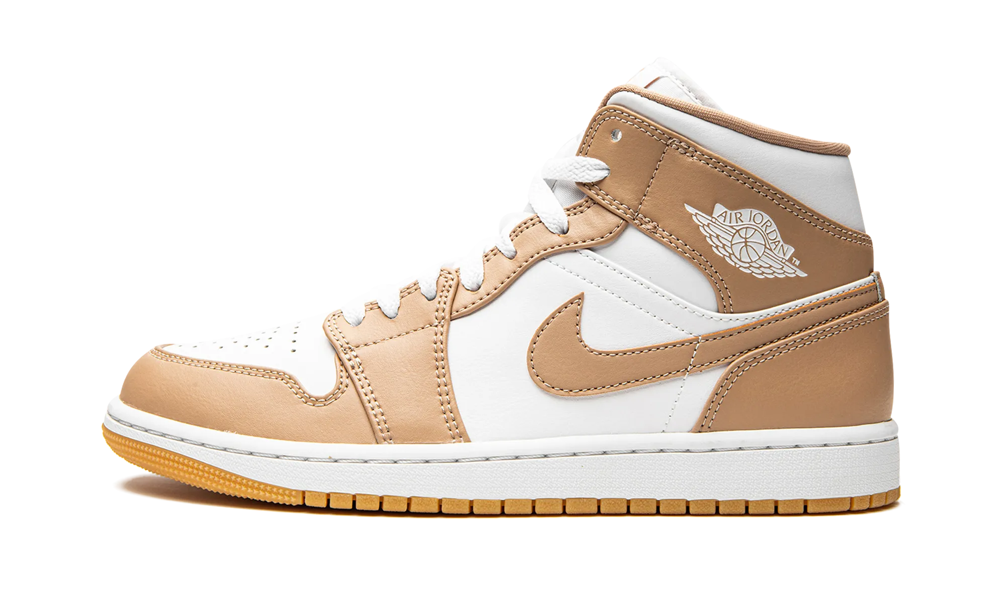 Air Jordan 1 Mid "Tan / Gum" Casual Moves