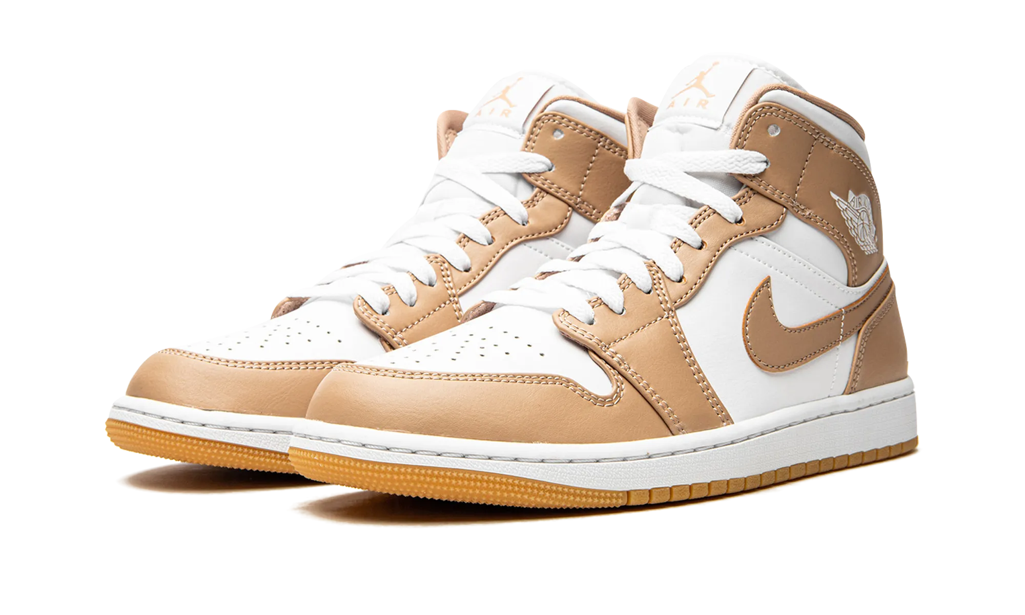 Footbed Contouring slim cut Air Jordan 1 Mid "Tan / Gum"