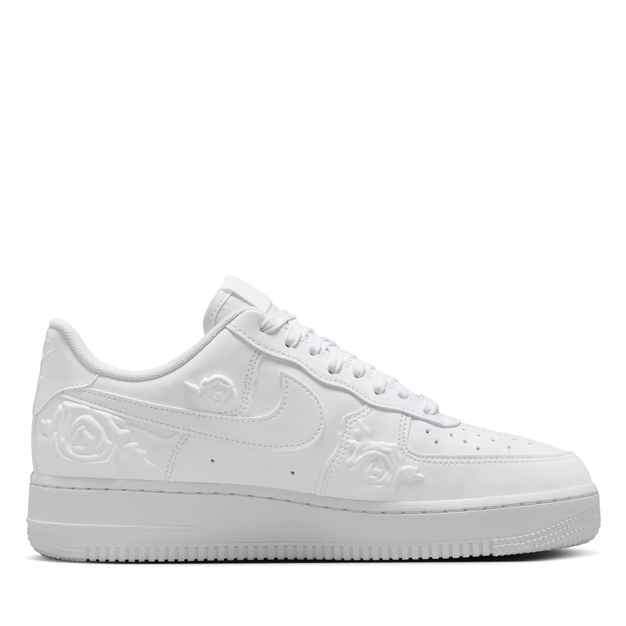 Ankle Collaboration Women's Nike Air Force 1 '07 'White Roses' - White/Black