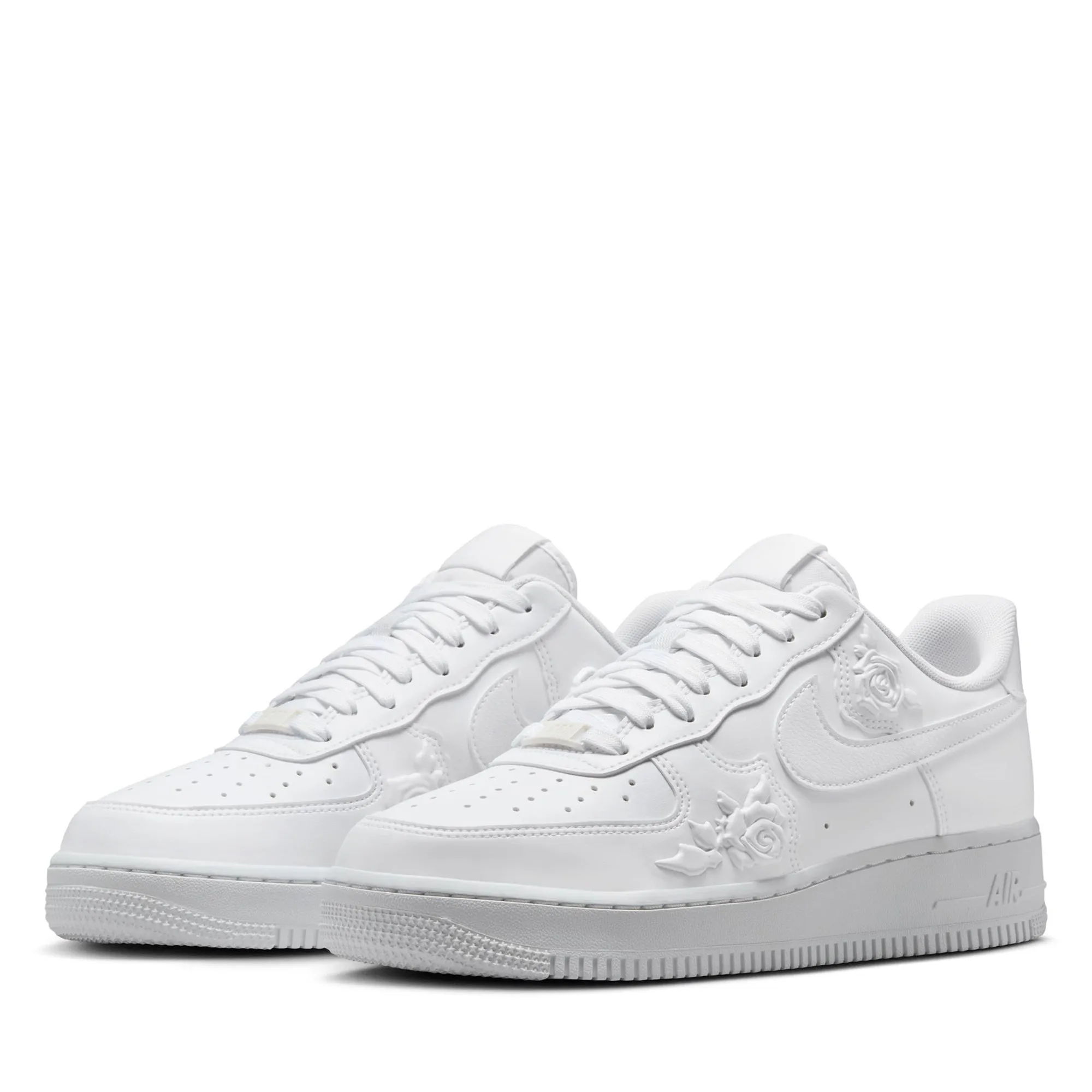Women's Nike Air Force 1 '07 'White Roses' - White/Black Responsive Walk Flexible Fit