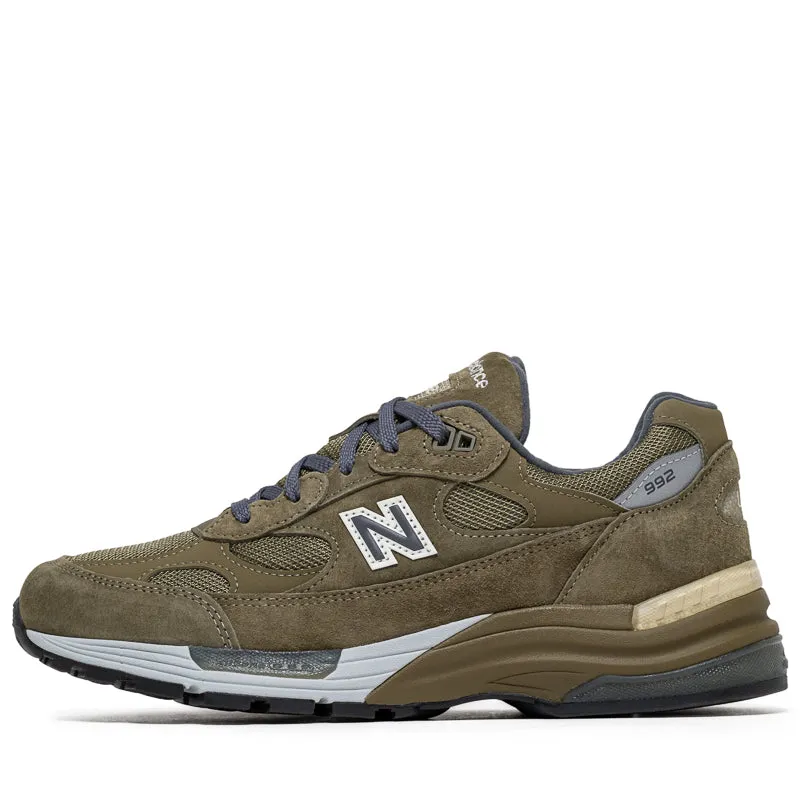 Tennis Sneakers Grounded Footbed New Balance Made in USA 992 - Dark Camo/Covert Green