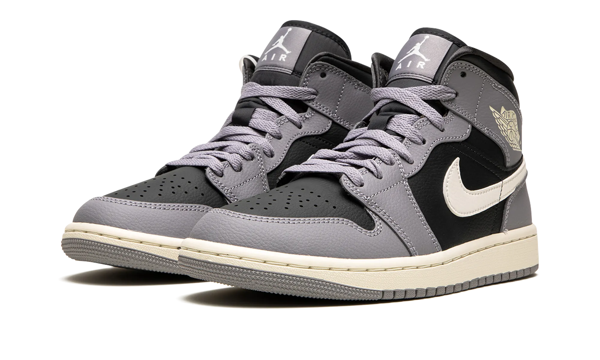 AIR JORDAN 1 MID WMNS "CEMENT GREY" Breathable Grip
