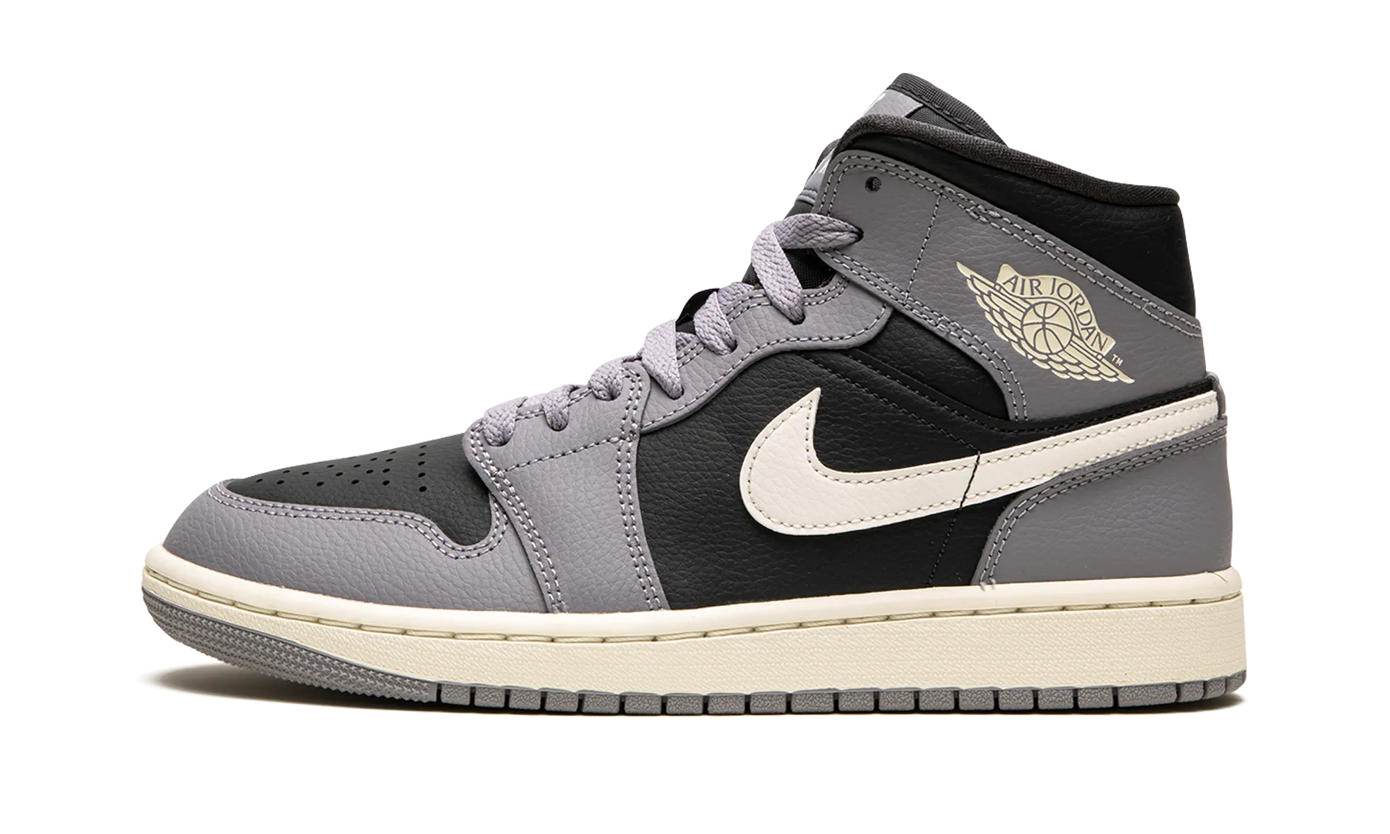 AIR JORDAN 1 MID WMNS "CEMENT GREY" Textured Tread
