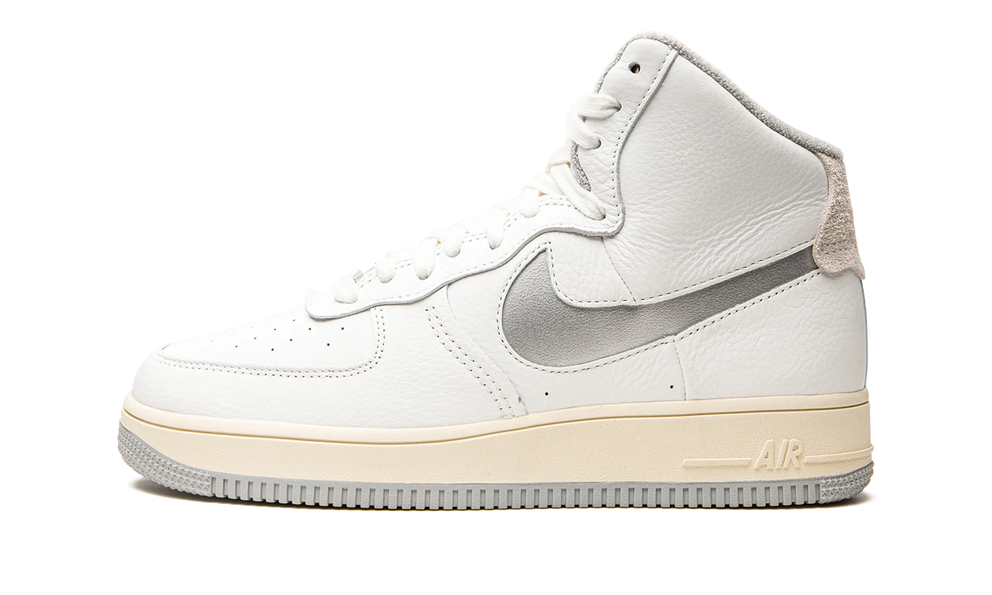 Comfortable Straps Grip Enhancement AIR FORCE 1 HIGH SCULPT MNS WMNS "White / Silver"