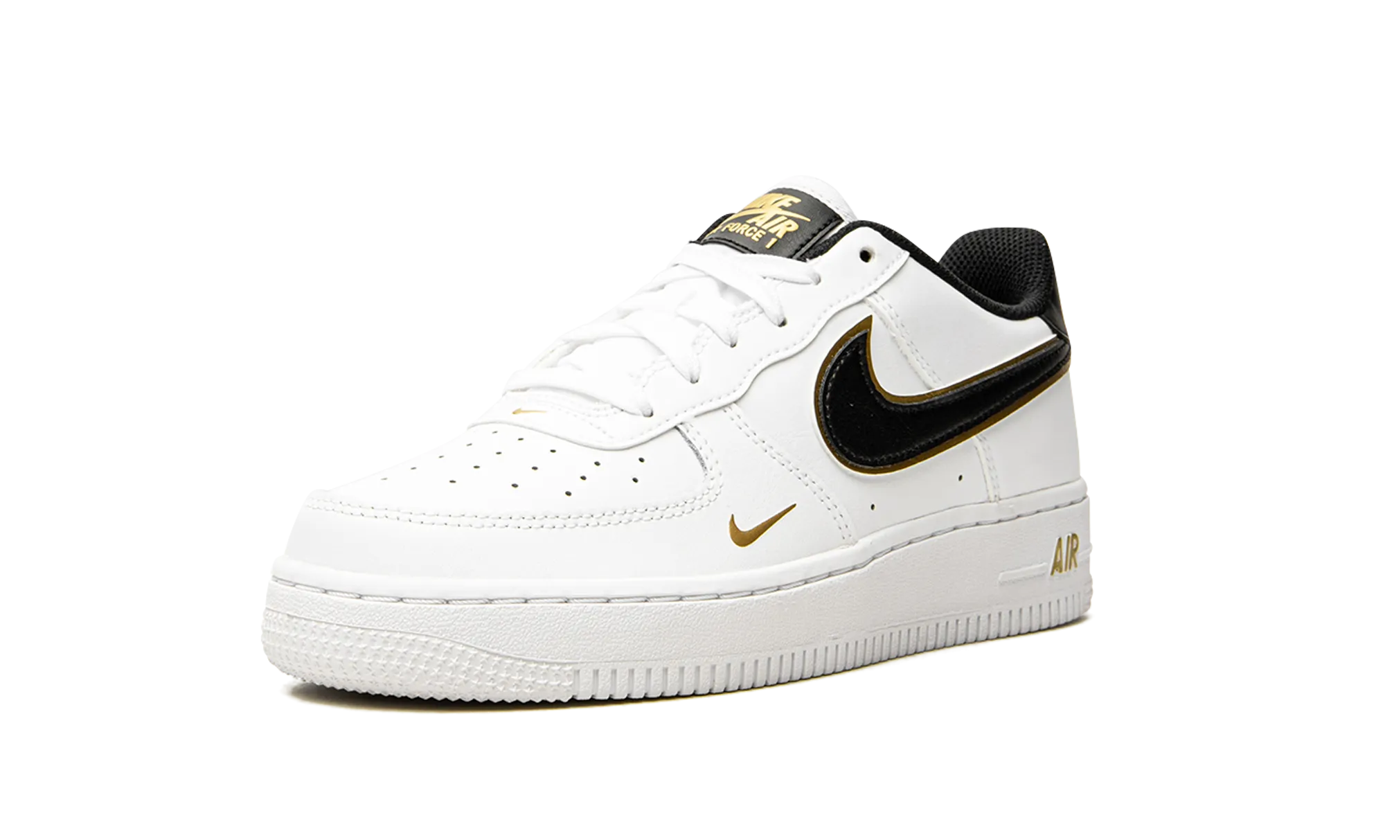 Air Force 1 Low '07 LV8 GS "Double Swoosh White Metallic Gold" Rugged Comfort