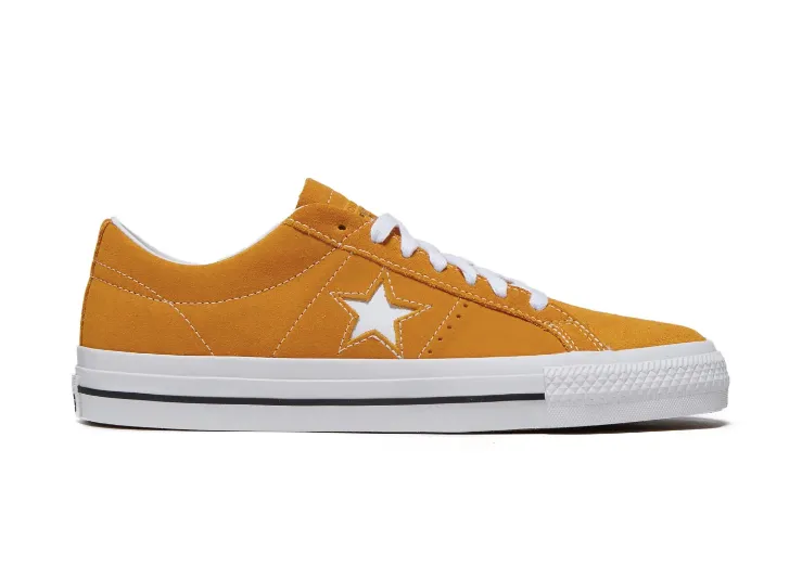 Floral Pop Converse One Star Pro OX Sunflower Gold/ White/ Black Shoes
