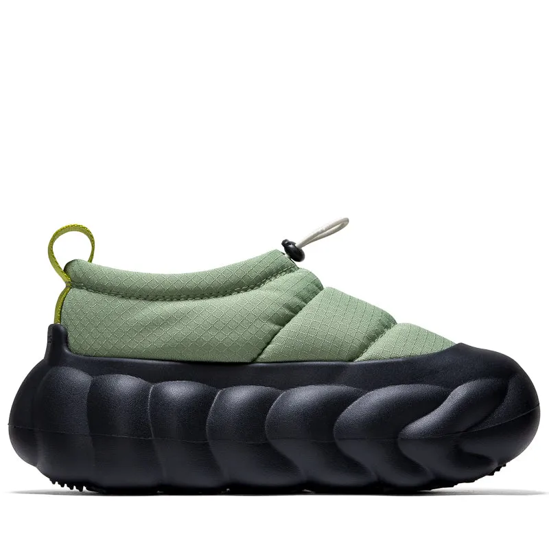 Modern Street Bold Look Crocs Overpuff Cordura Shorty - Moss