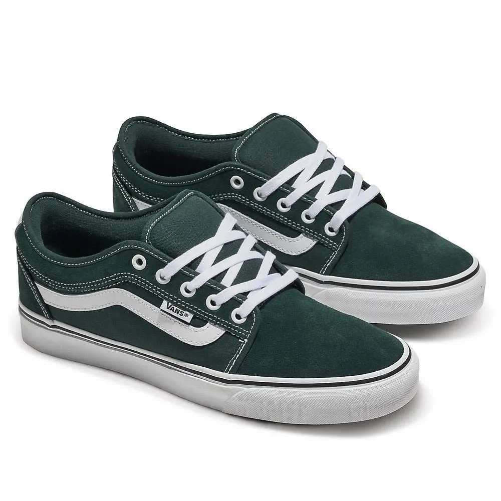 Breathable Style Anti Odor Treatment Vans Chukka Low Sidestripe - Green Gables/True White