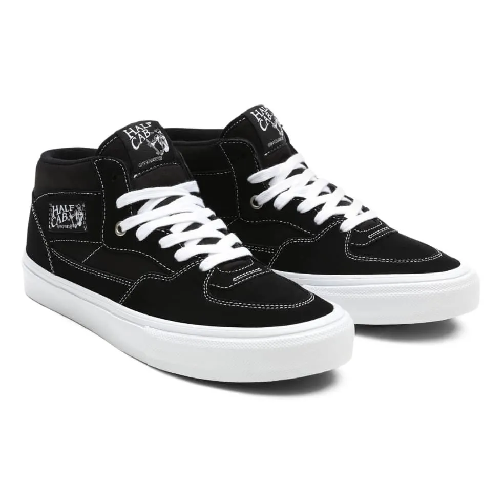 Vans Half Cab Pro Black/ White Shoes Slim Footprint ComfortFit