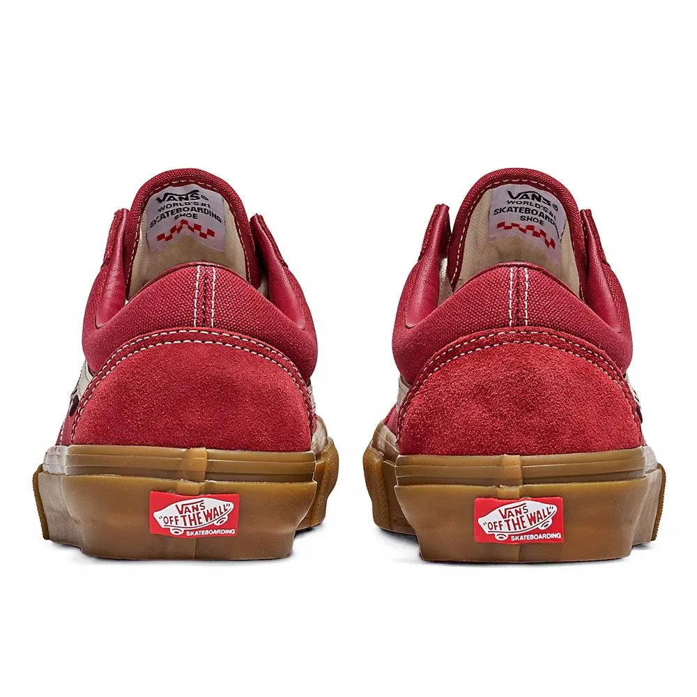 Plush Style Urban Speed Vans Skate Old Skool - Red/Gum