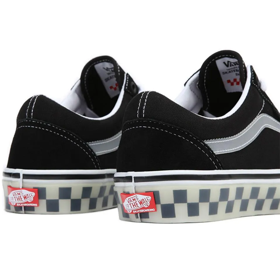 Flexible Base Foot Form Vans Skate Old Skool - Translucent Rubber/Black/Clear