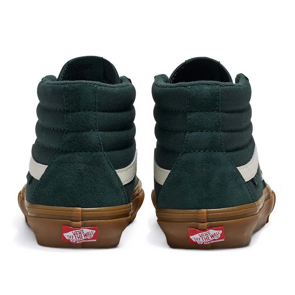 Impact absorption Premium Style Vans Skate Sk8-Hi - Dark Green/Gum