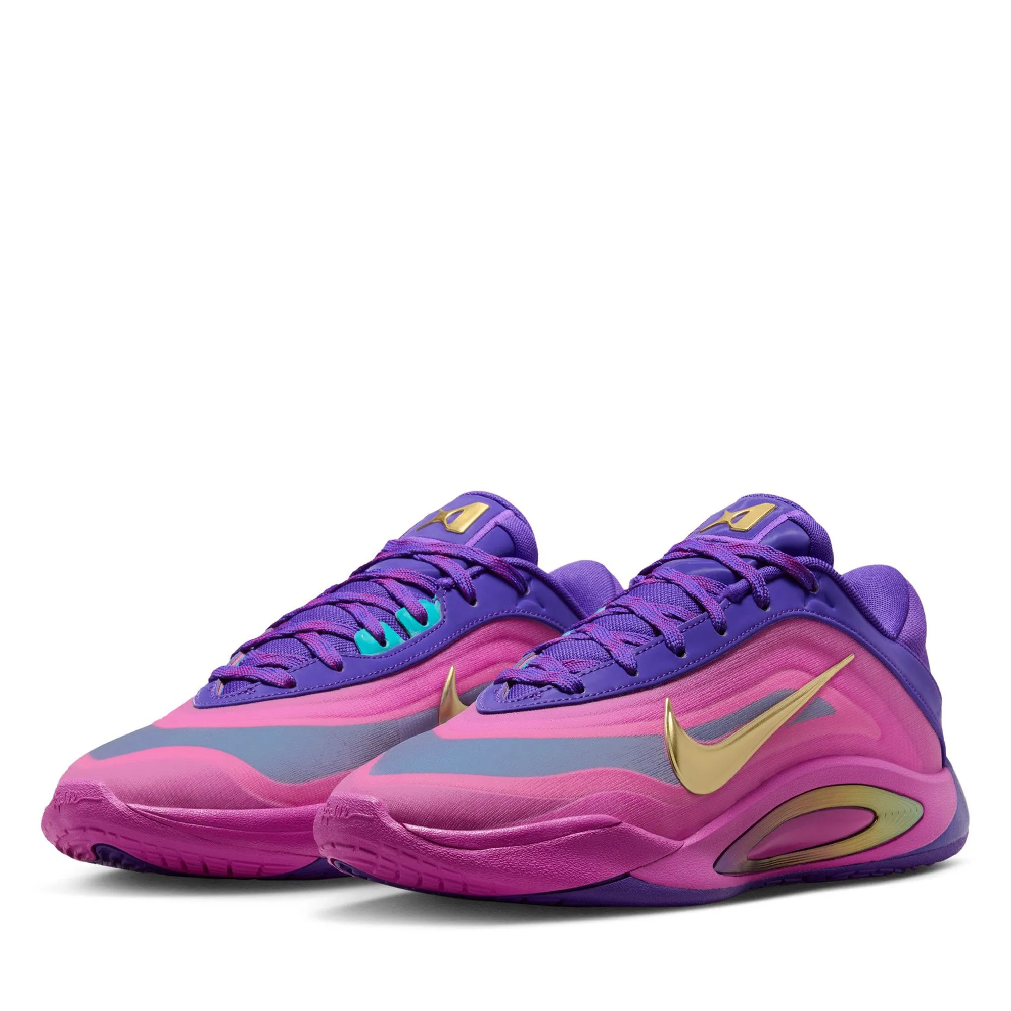 Women's Nike A'One - Fierce Purple/Metallic Gold Padded Heel Counter HighTop