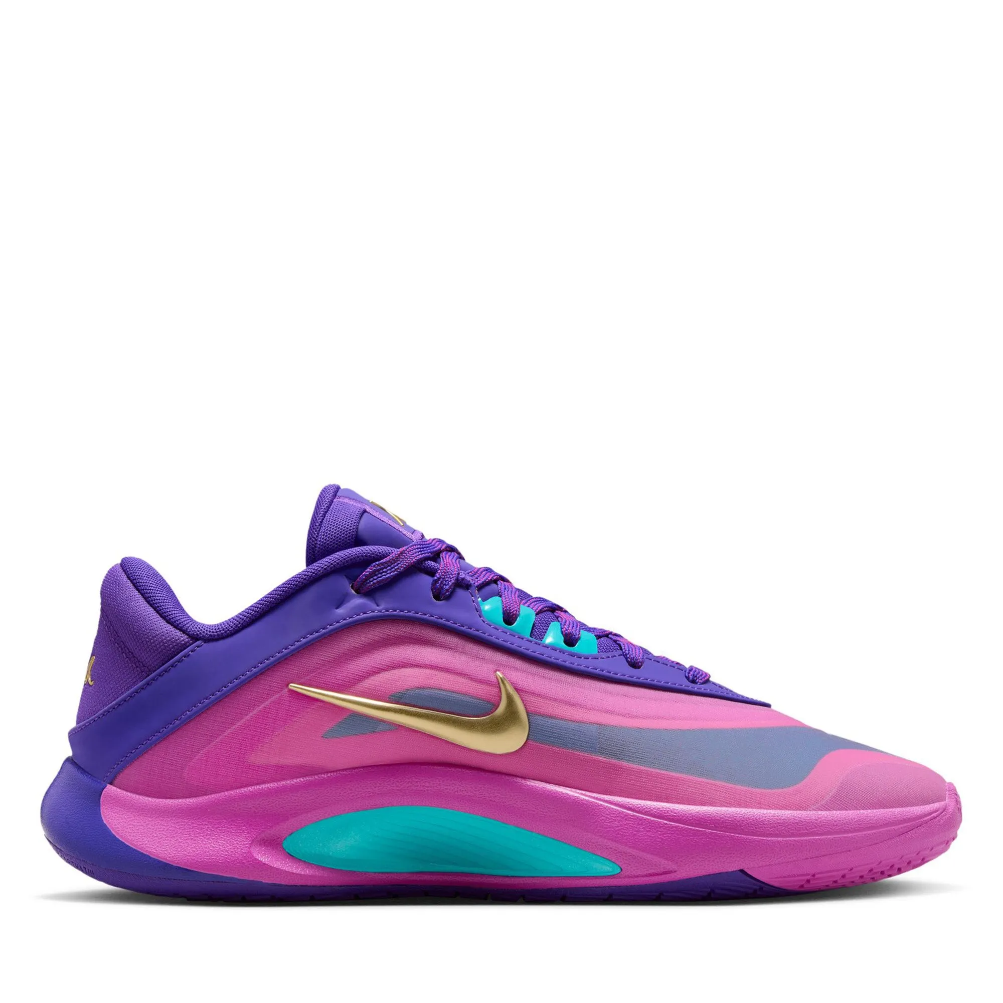 Women's Nike A'One - Fierce Purple/Metallic Gold Retro-inspired performance
